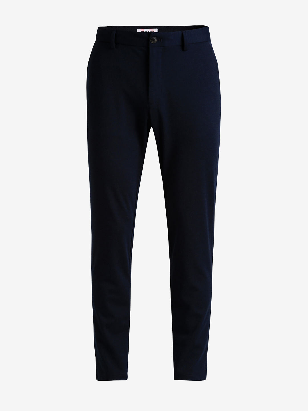 Dark Blue Mid Rise Slim Fit Chinos