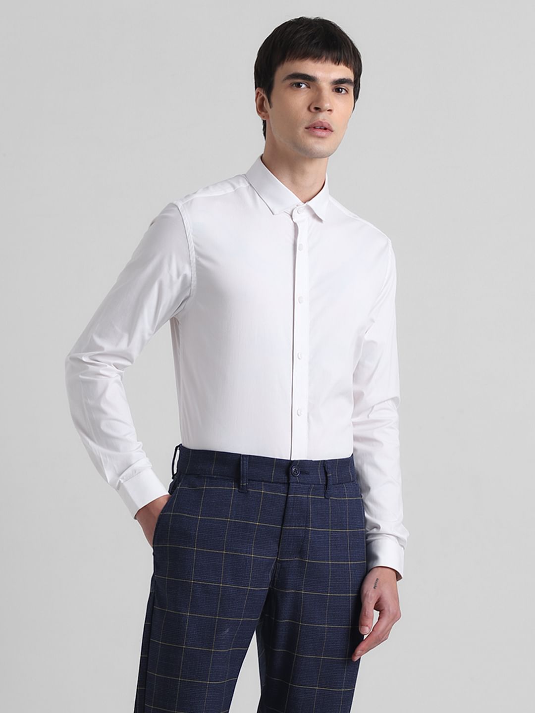 White Formal Full Sleeves Shirt