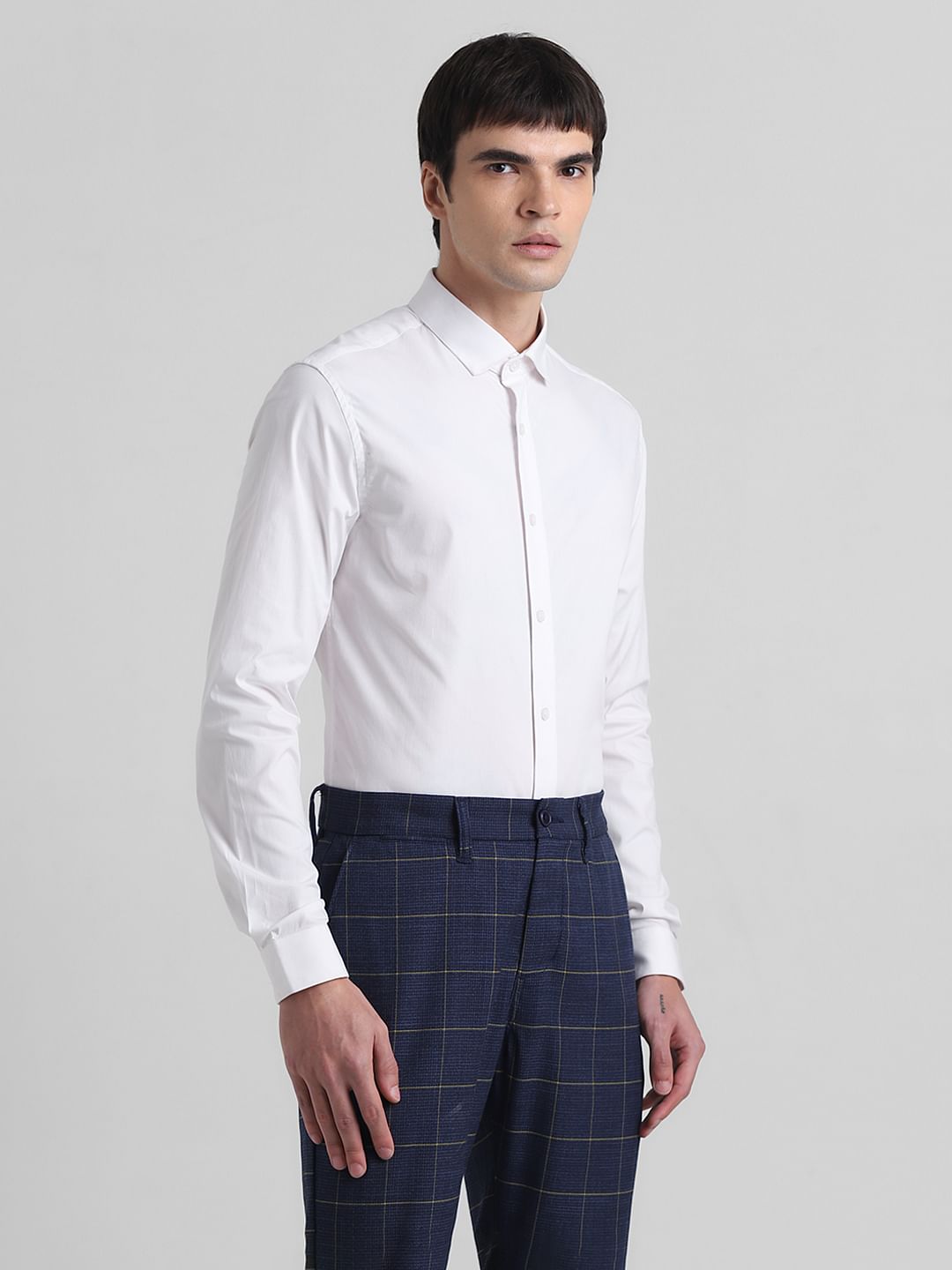 White Formal Full Sleeves Shirt