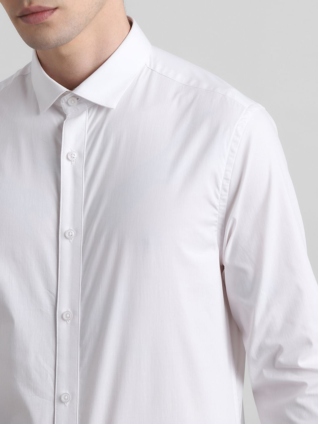 White Formal Full Sleeves Shirt