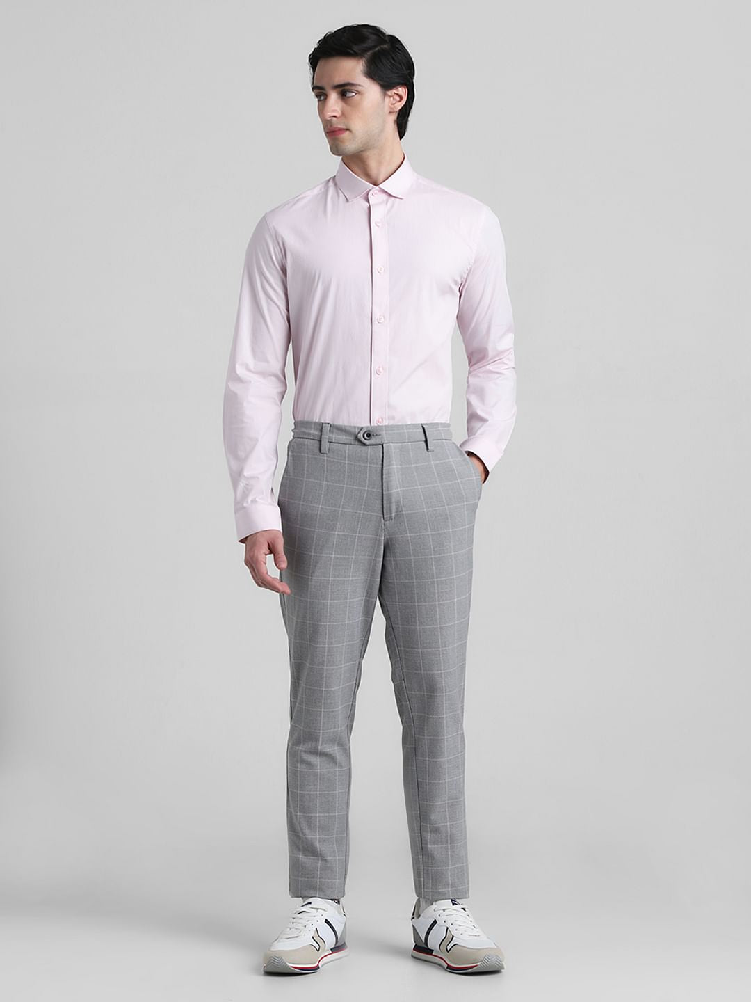 Lavender Cotton Full Sleeves Shirt