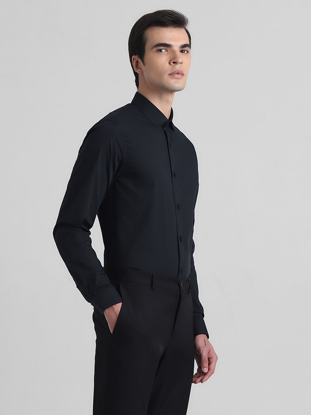 Black Formal Full Sleeves Shirt