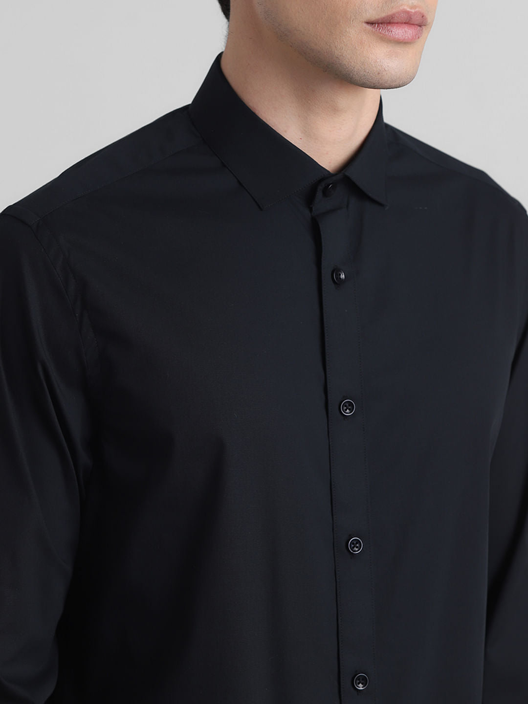 Black Formal Full Sleeves Shirt