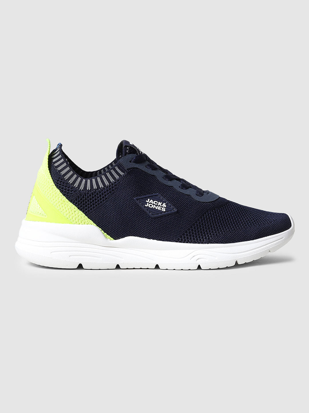 Navy Blue Mesh Sneakers