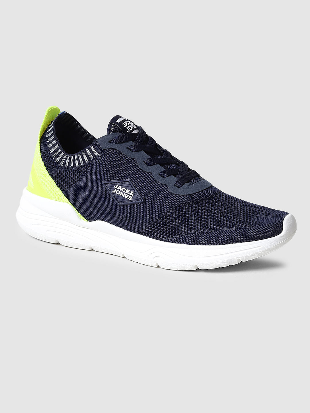 Navy Blue Mesh Sneakers