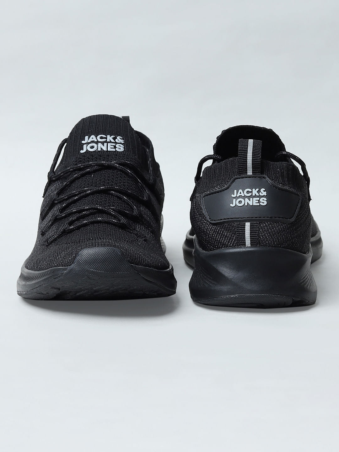 Black Lace-Up Sneakers