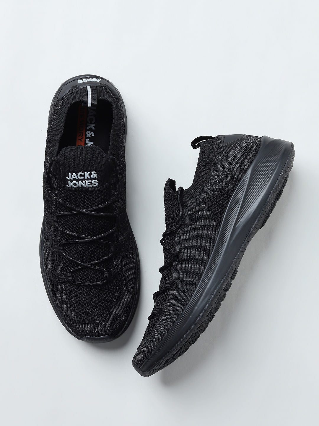 Black Lace-Up Sneakers