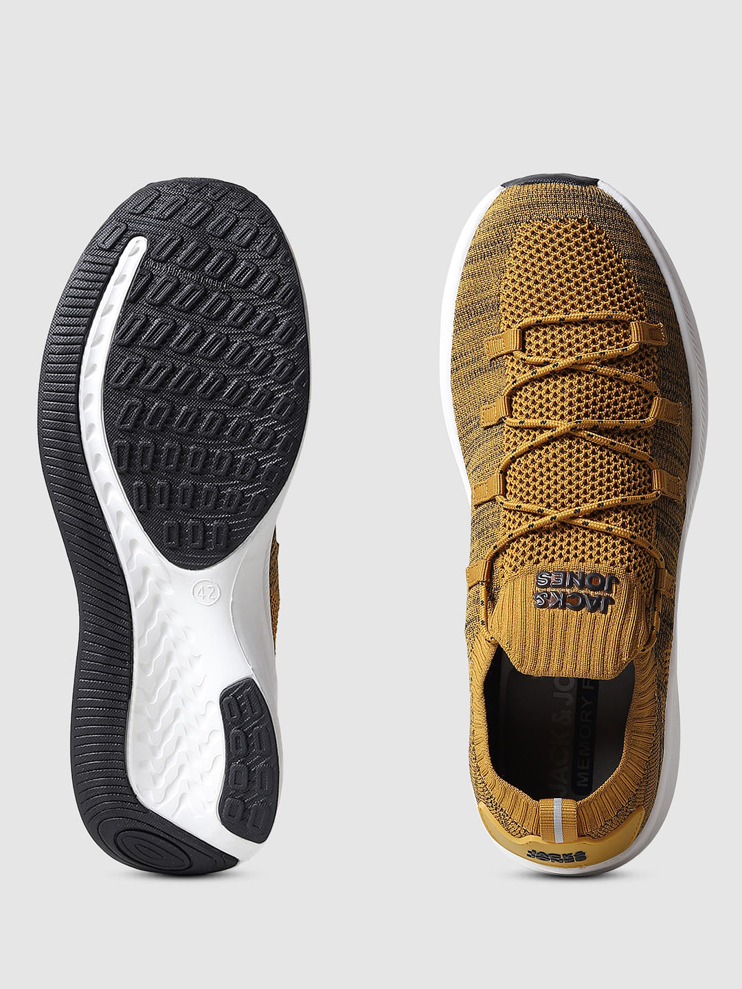 Mustard Mesh Sneakers