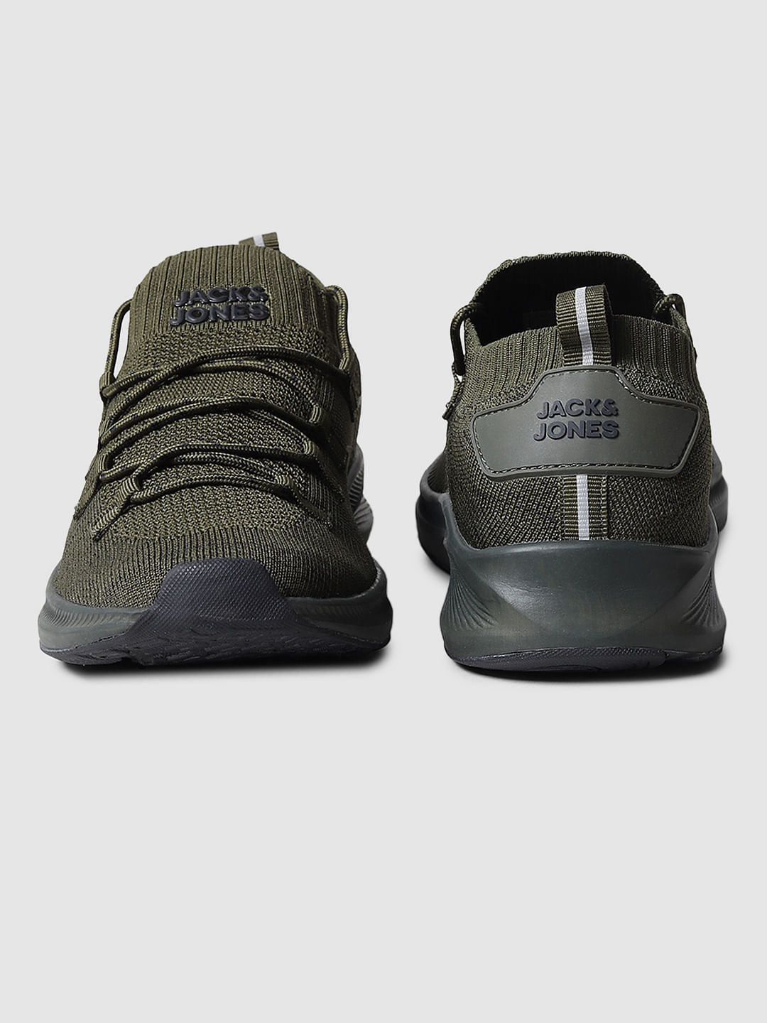 Olive Green Mesh Sneakers