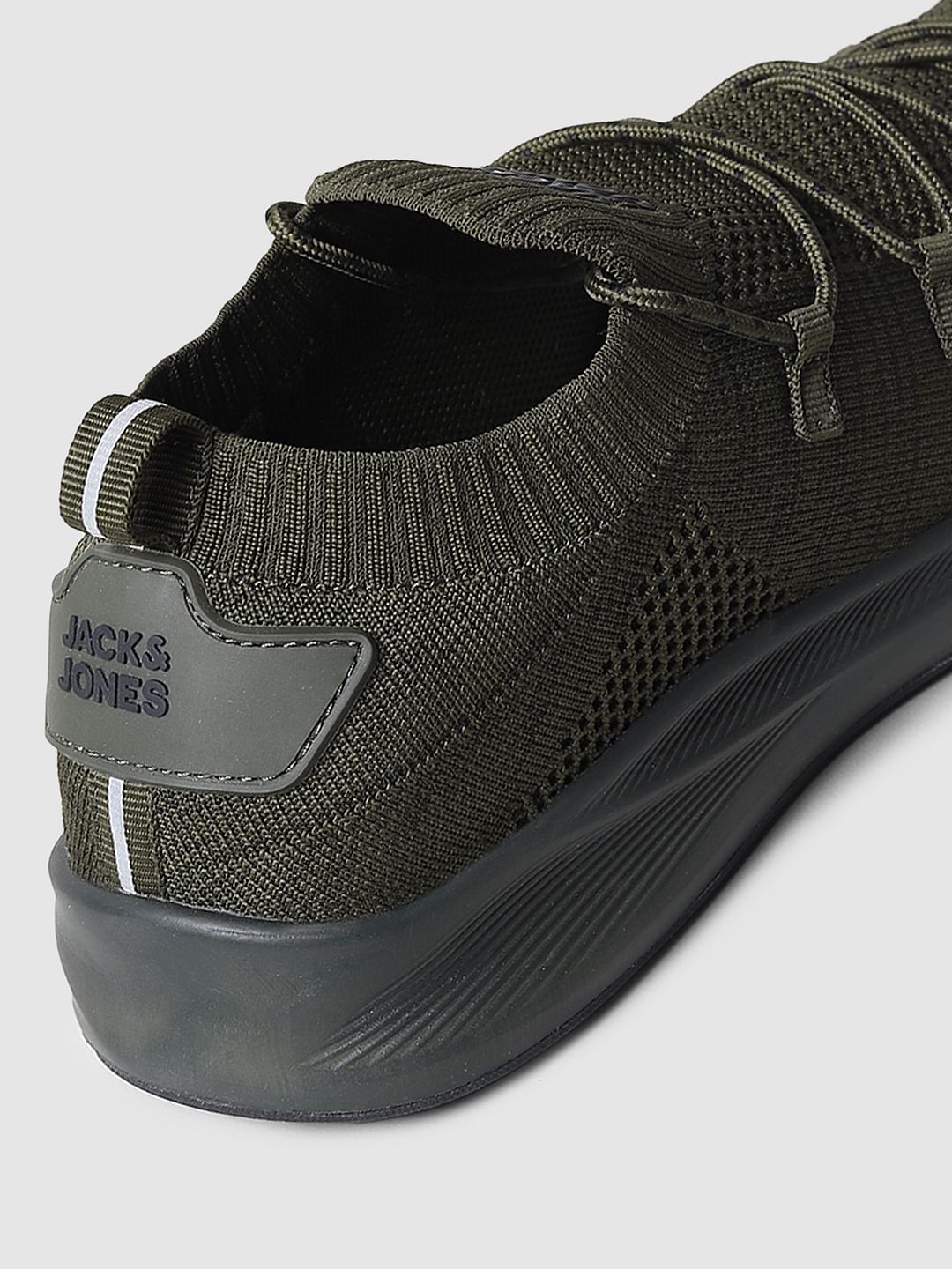 Olive Green Mesh Sneakers