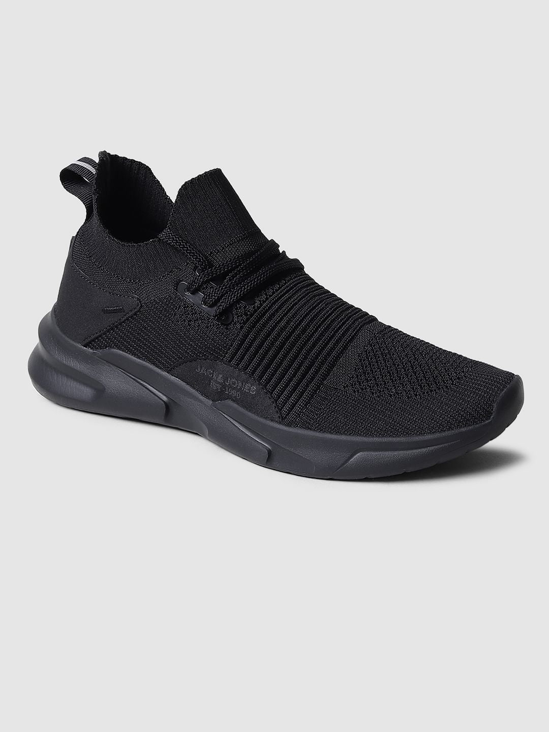 Black Mesh Lace Up Sneakers