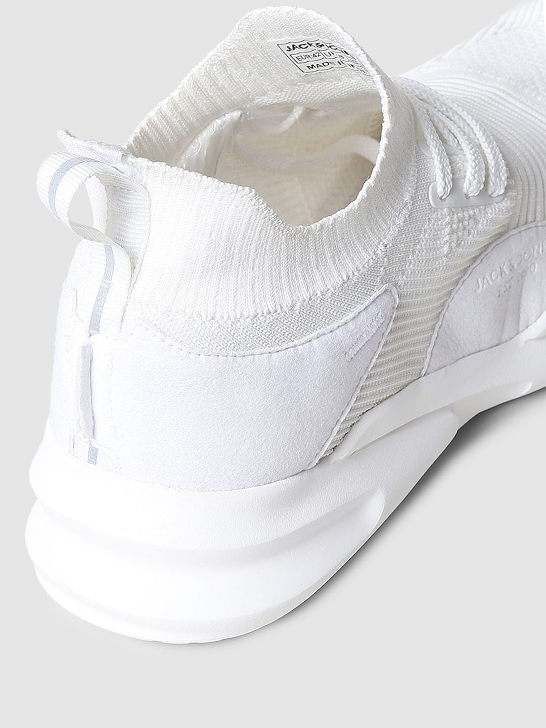 White Mesh Lace Up Sneakers