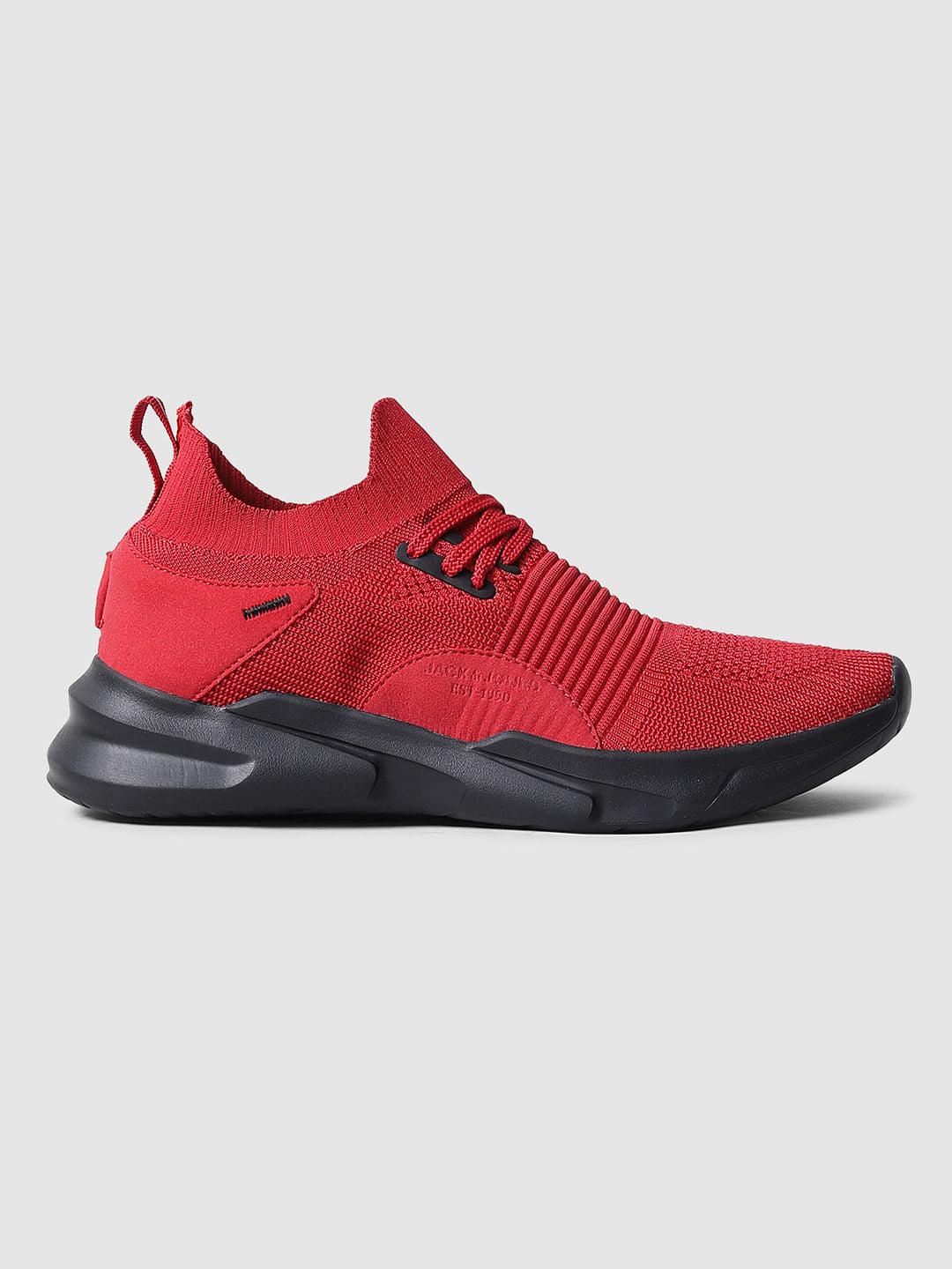 Red Mesh Lace Up Sneakers
