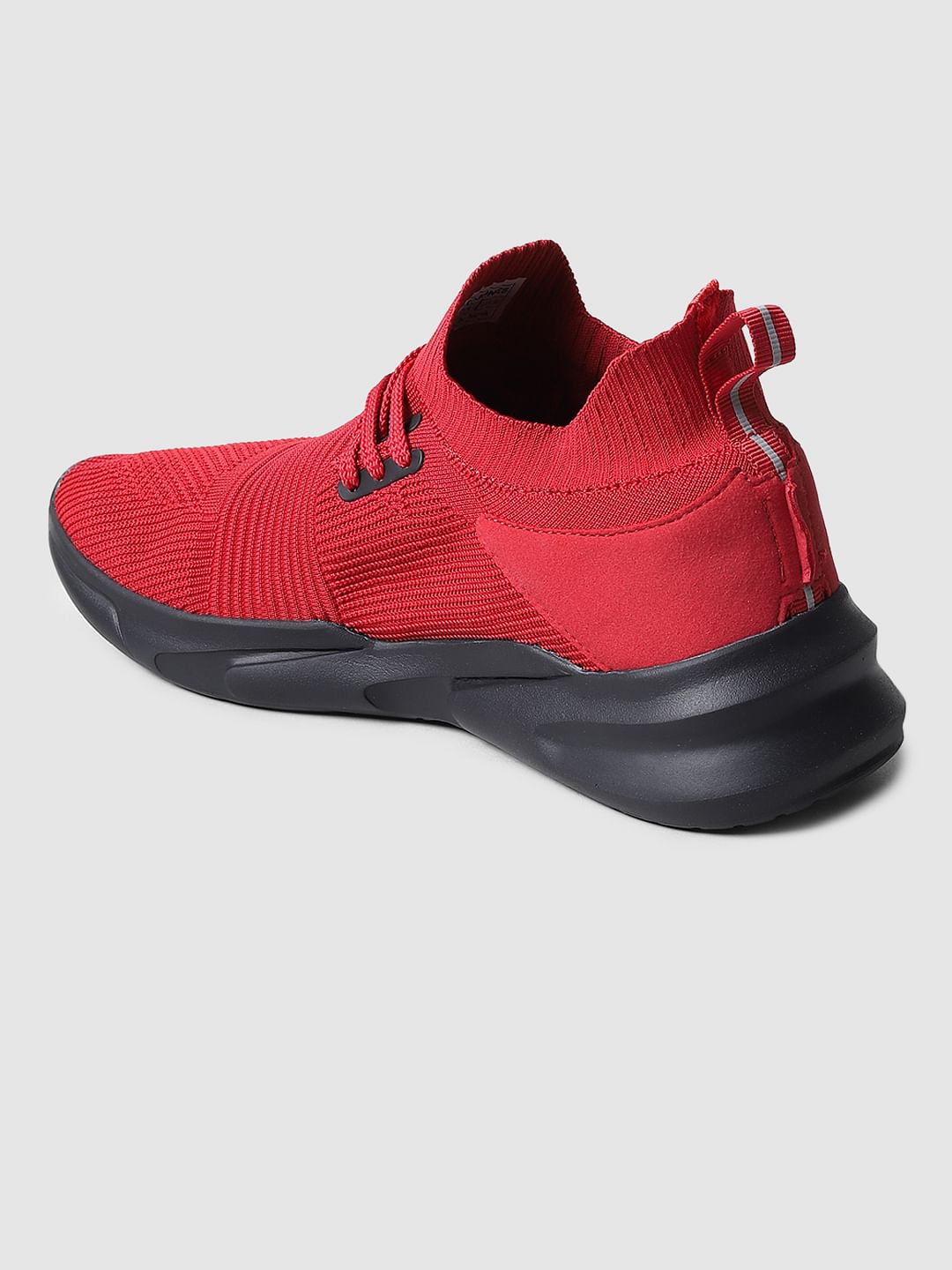 Red Mesh Lace Up Sneakers