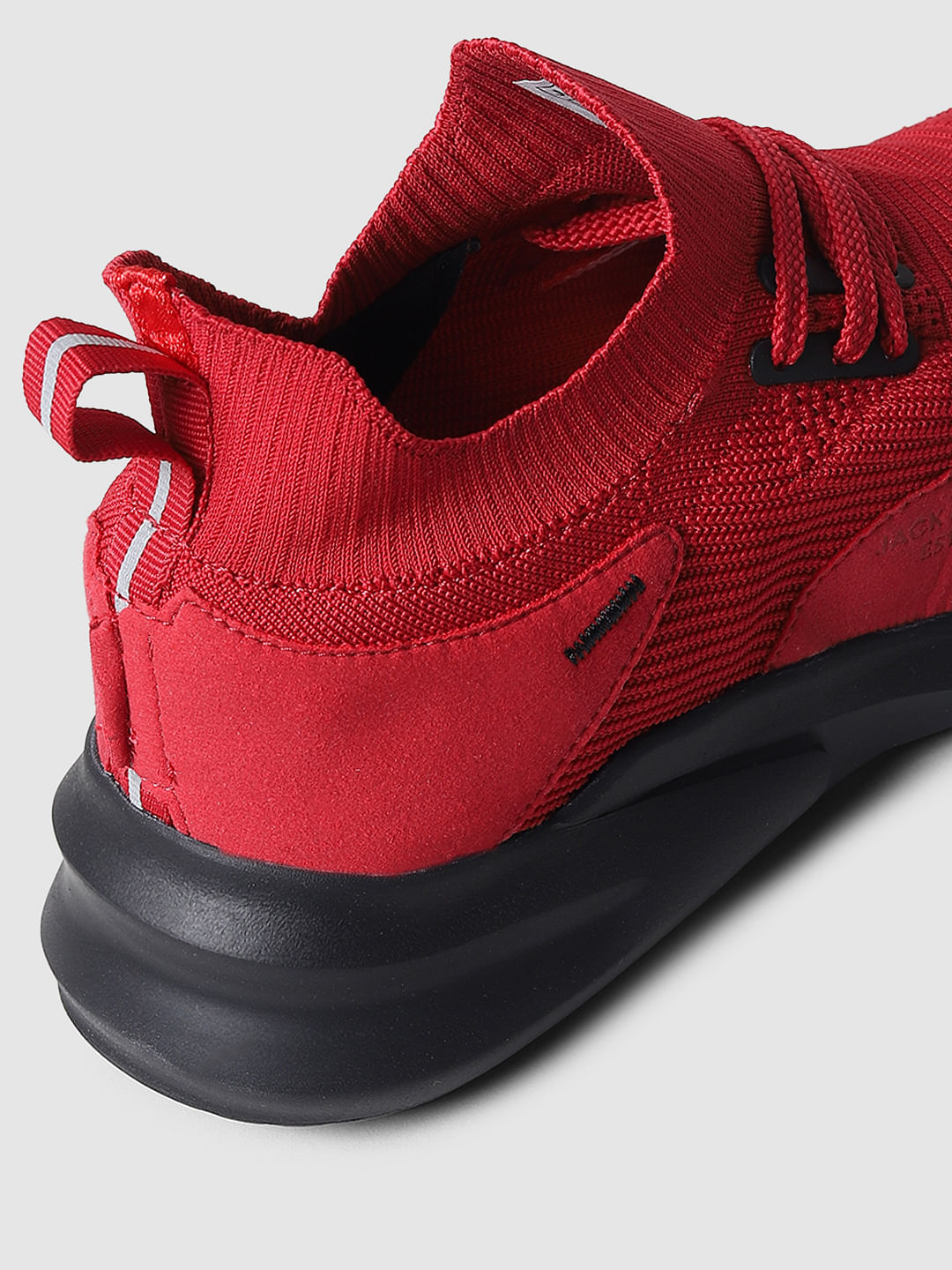 Red Mesh Lace Up Sneakers