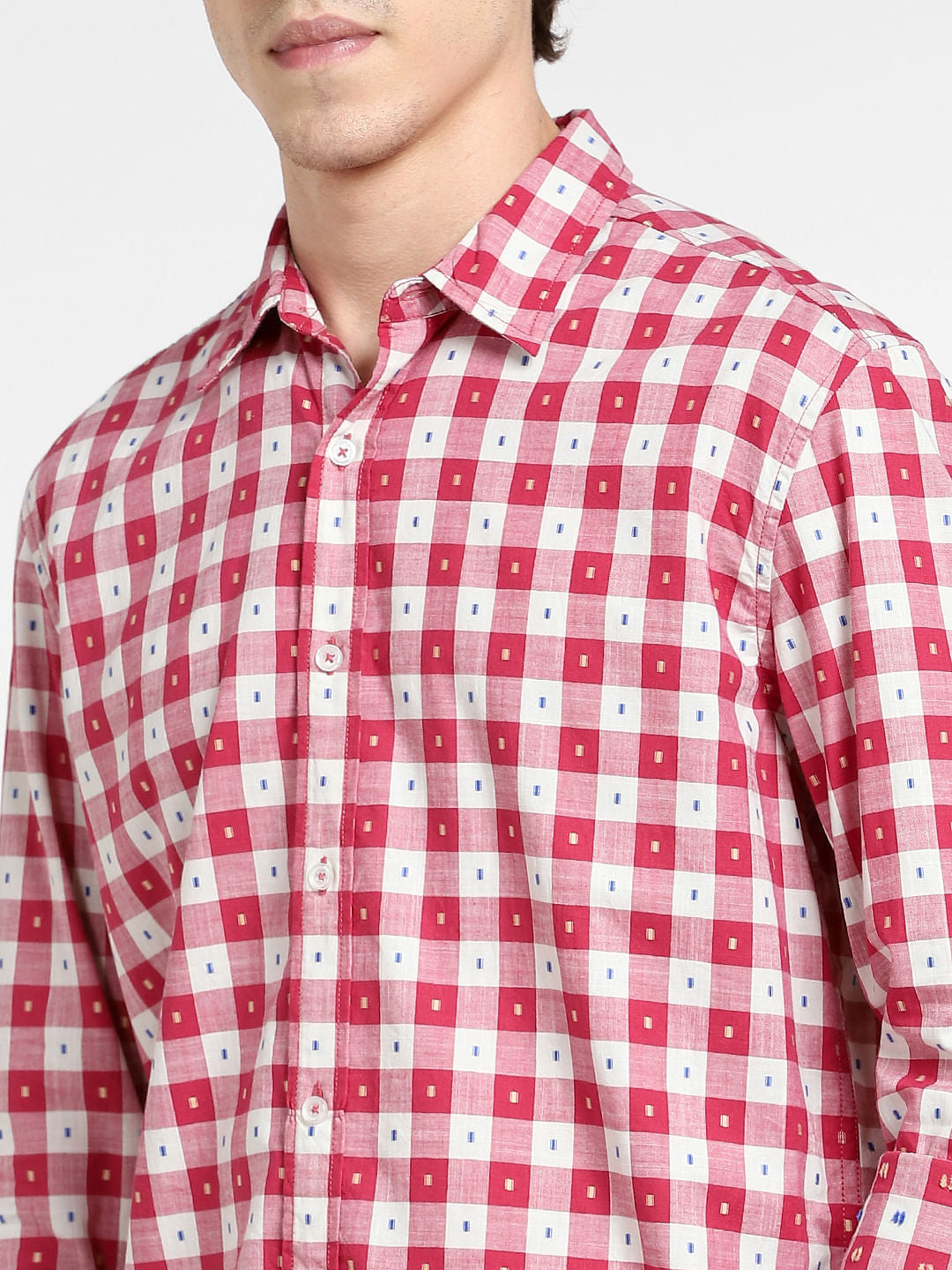 Red Check Full Sleeves Shirt