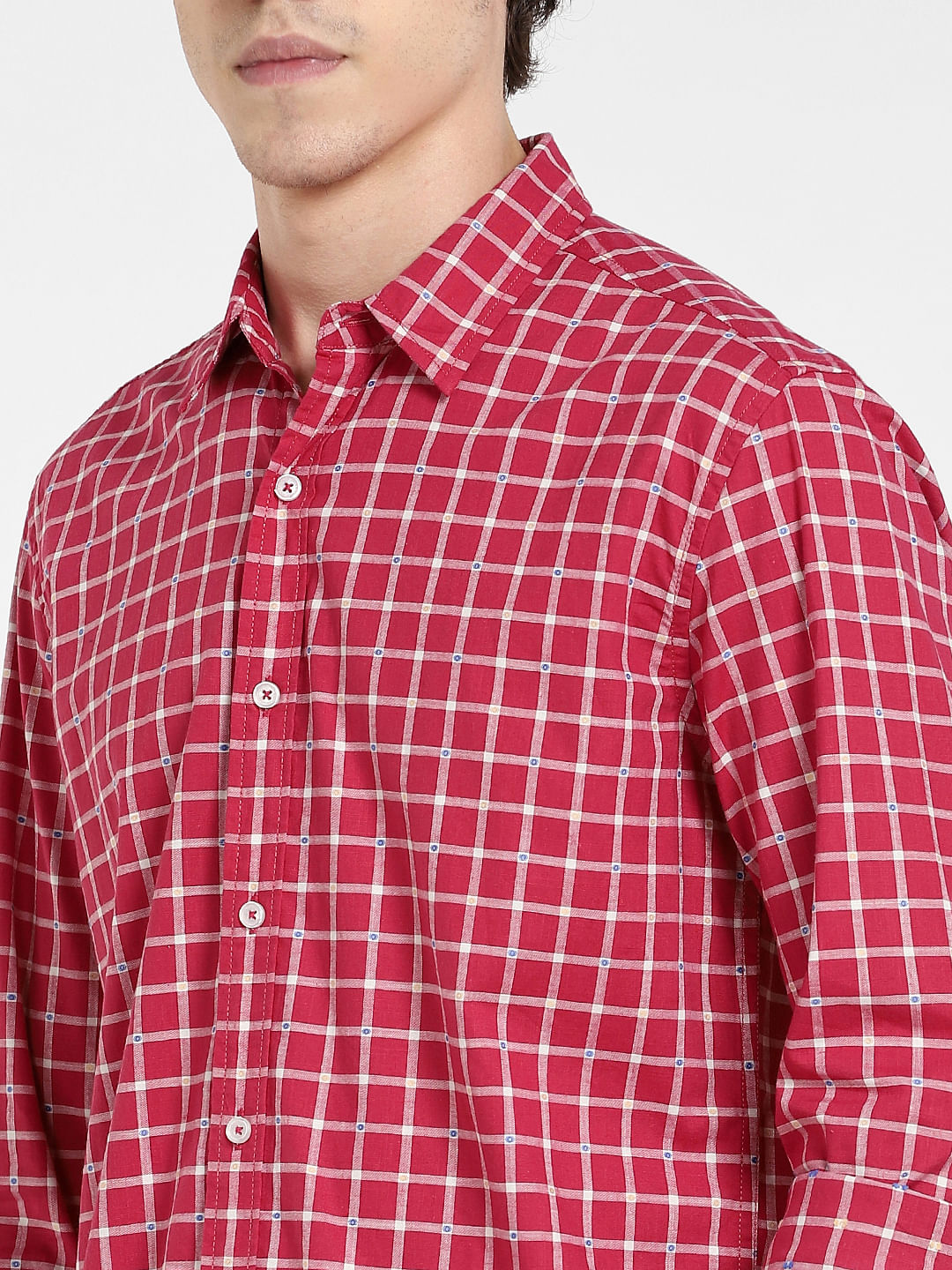 Red Check Full Sleeves Shirt