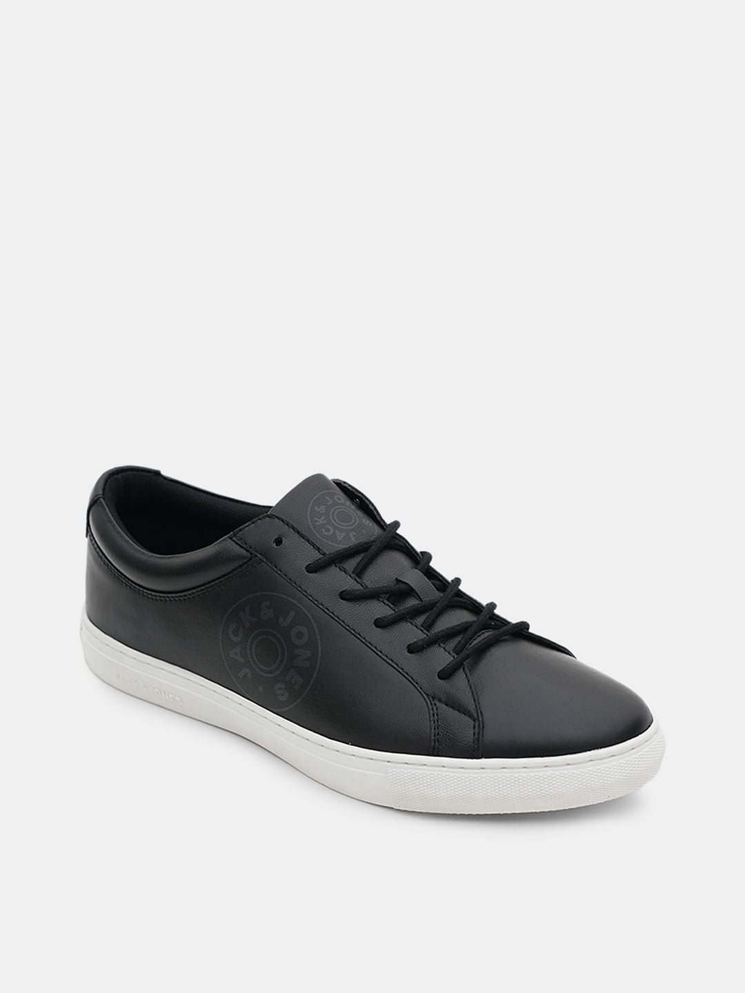 Black Leather Sneakers