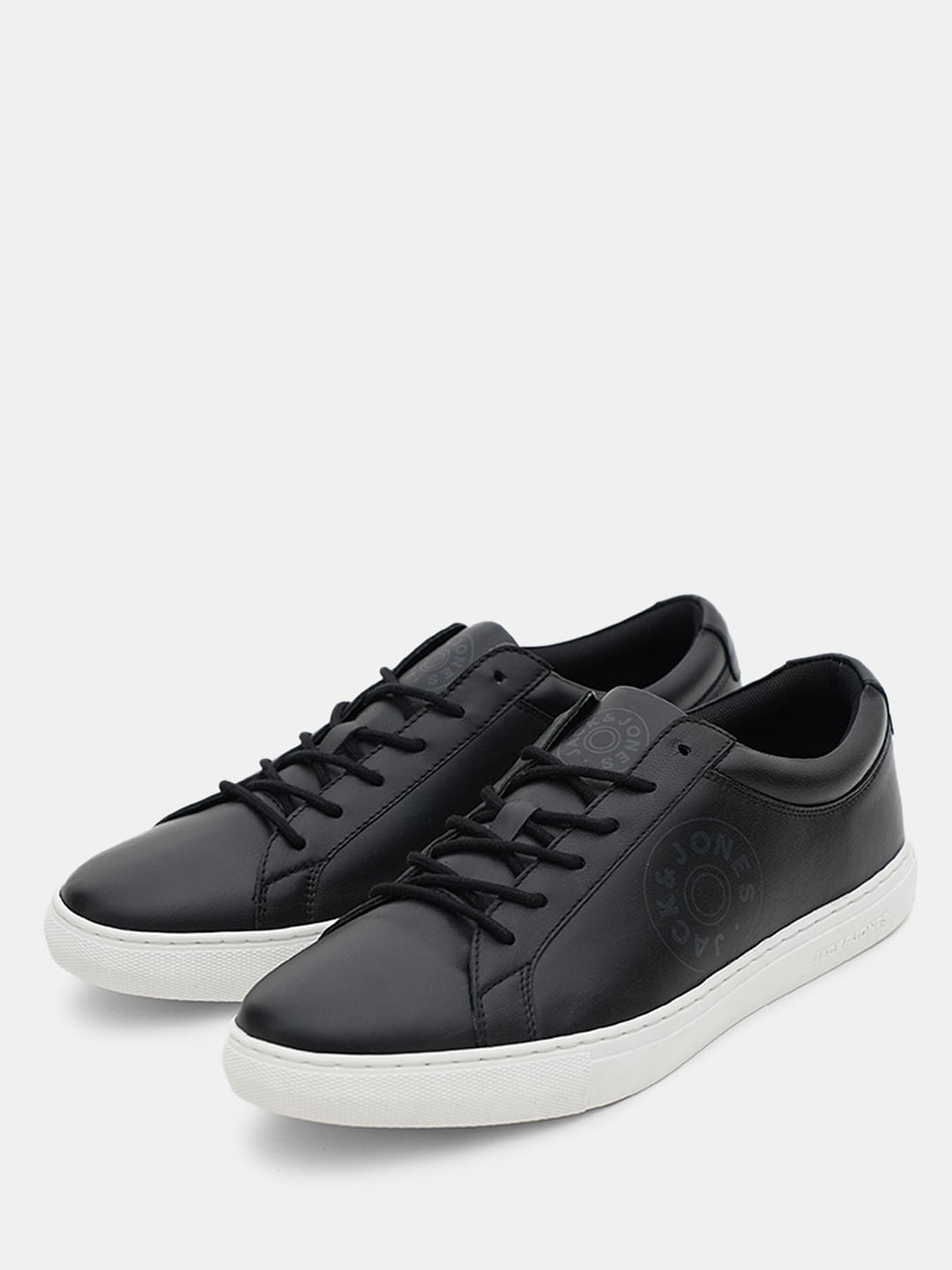 Black Leather Sneakers