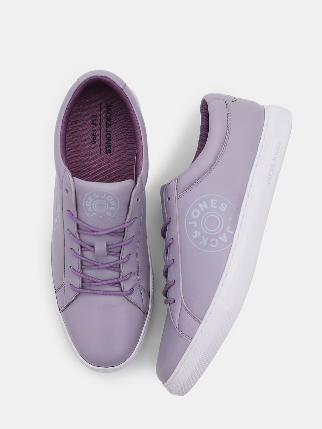 PURPLE LEATHER SNEAKERS