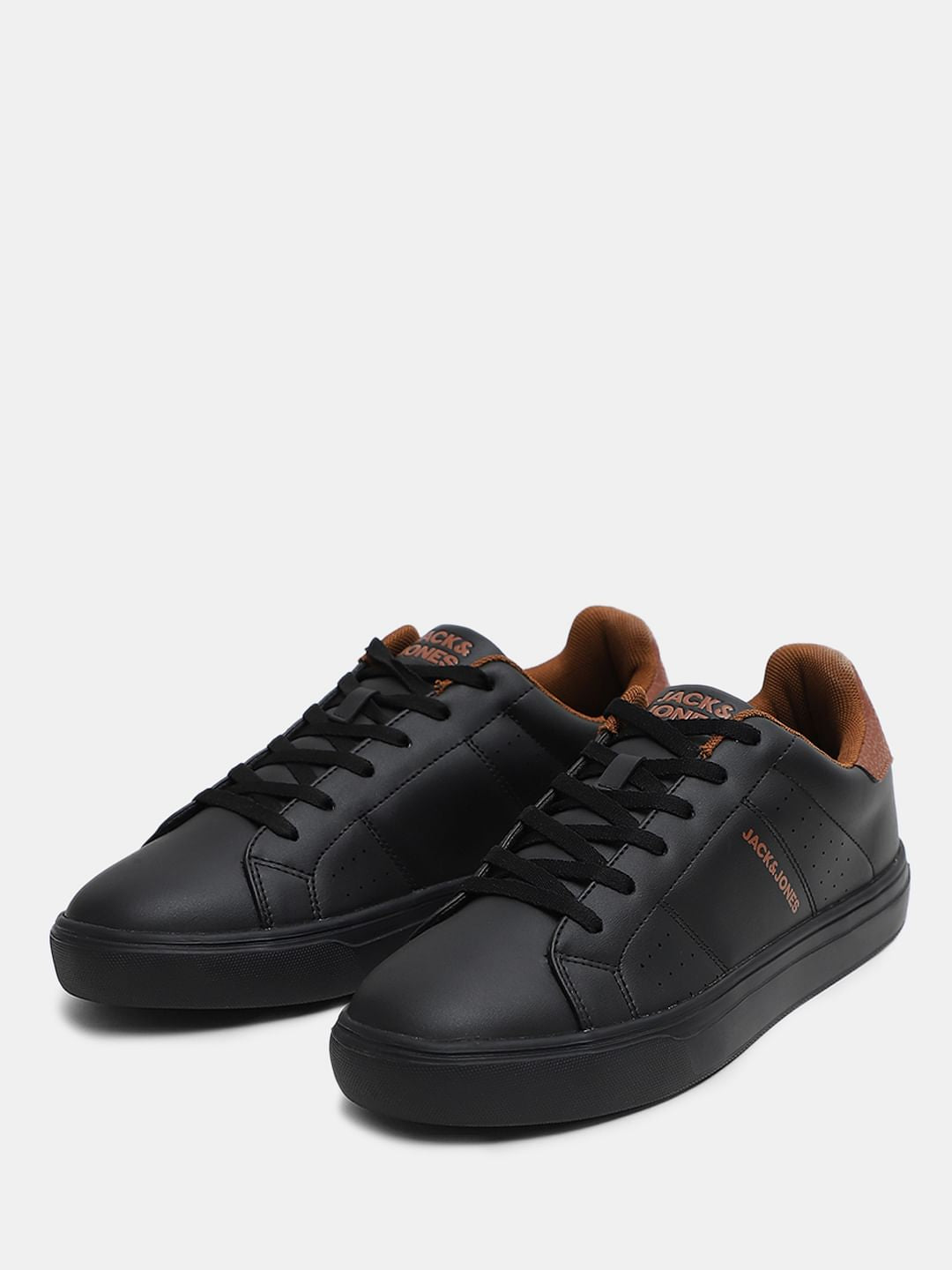 Black Lace-Up Sneakers