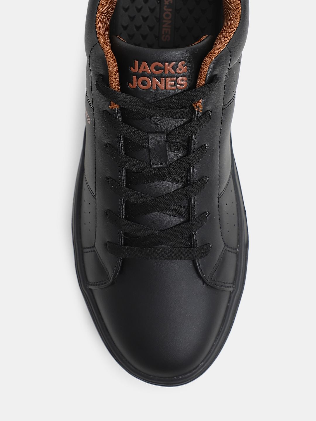 Black Lace-Up Sneakers