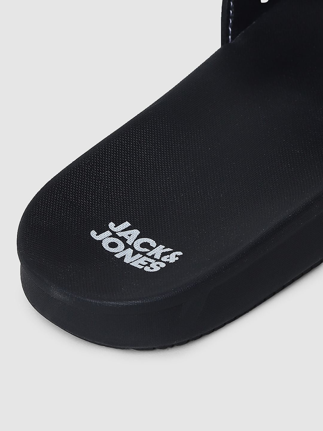 Black Logo Print Sliders