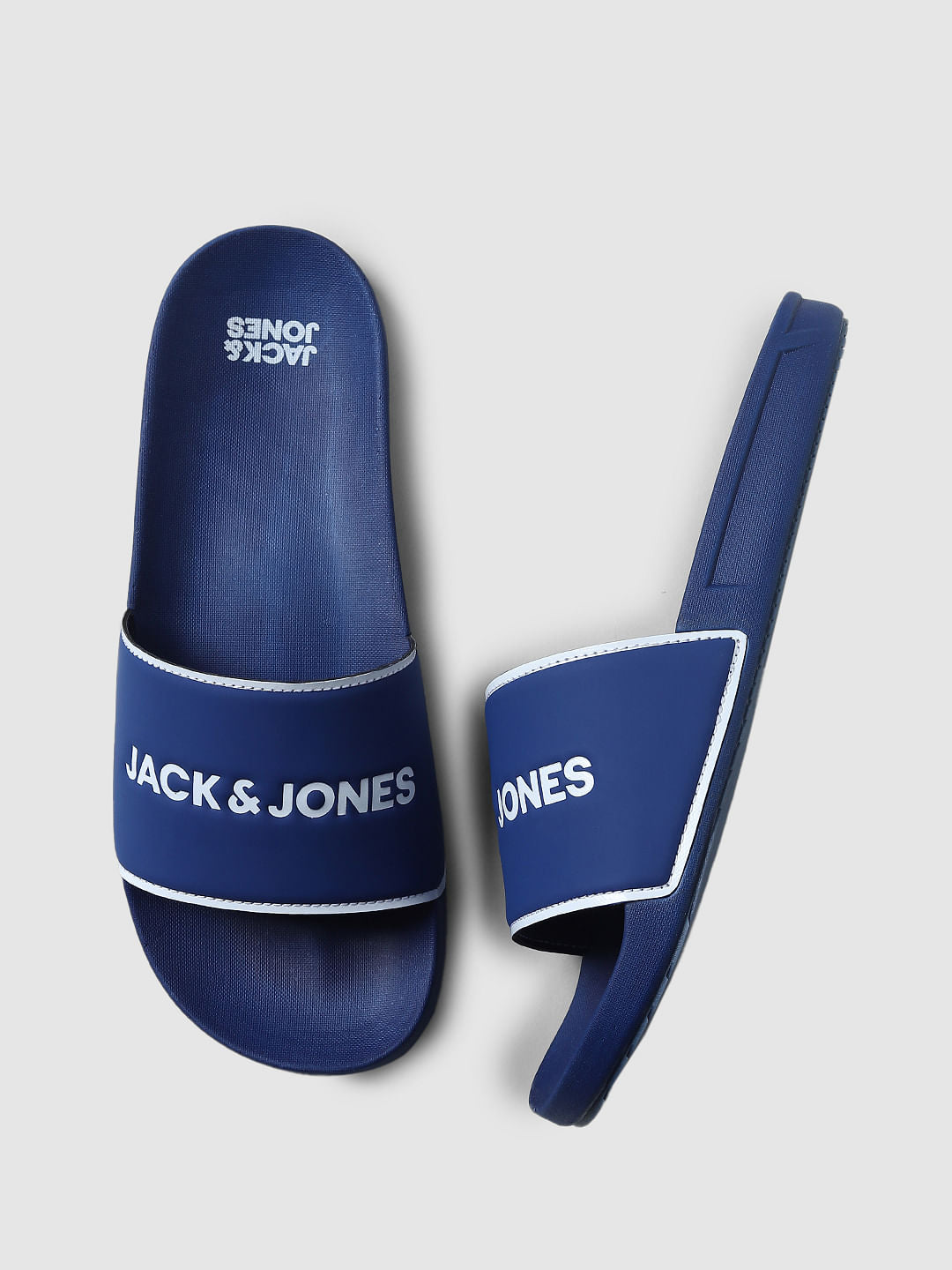 Blue Logo Print Sliders