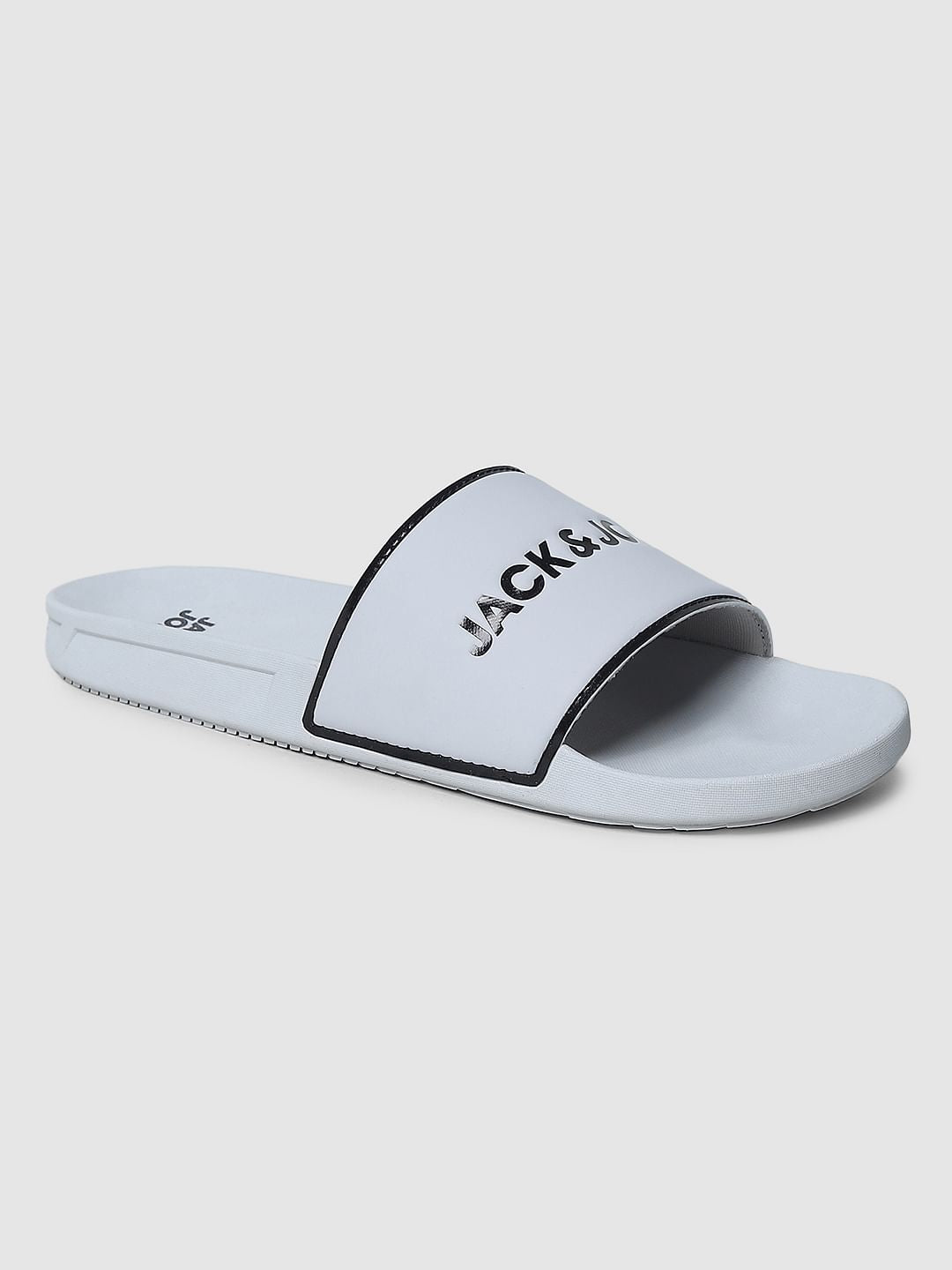 Grey Logo Print Sliders