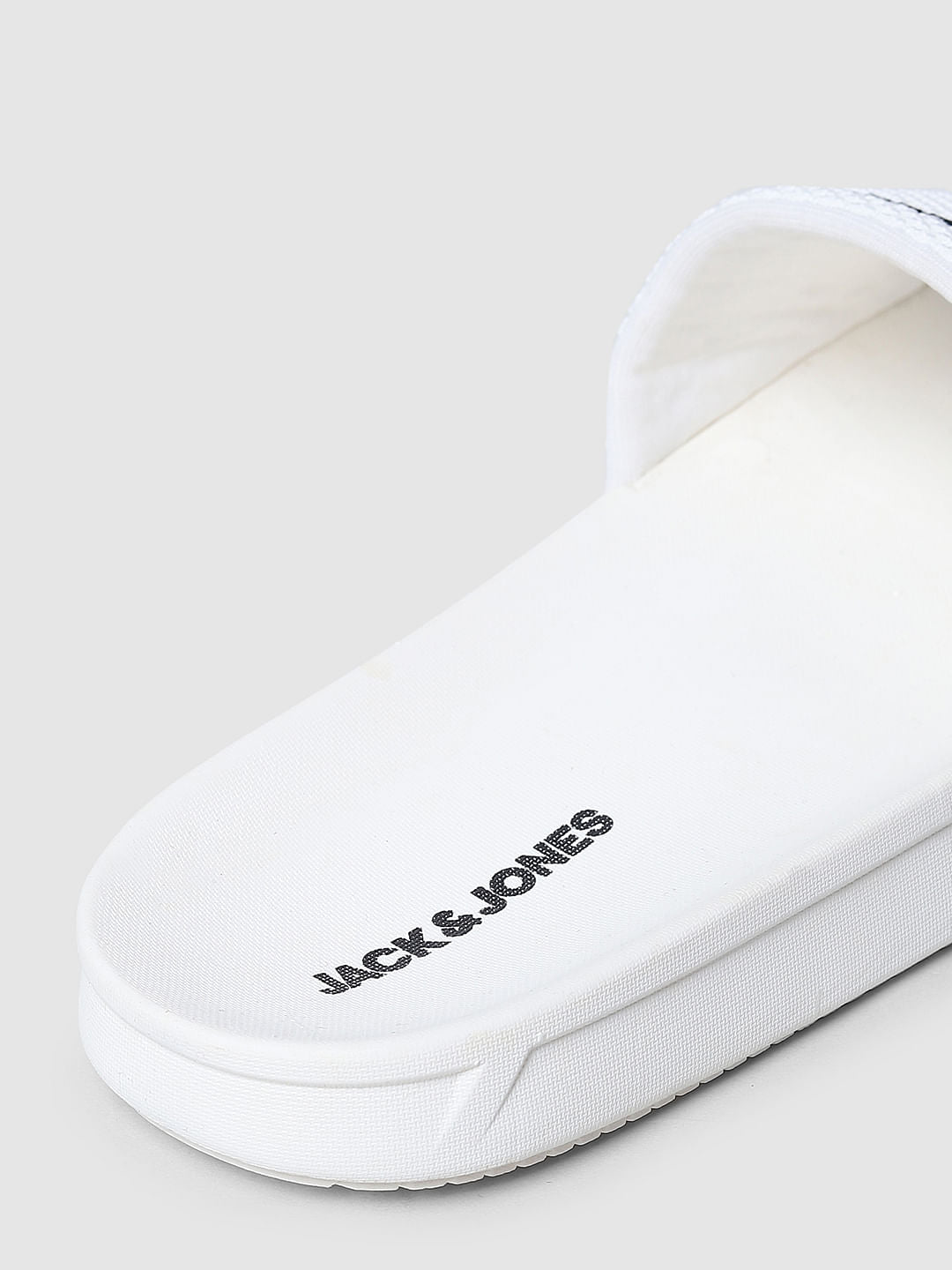 White Knit Sliders