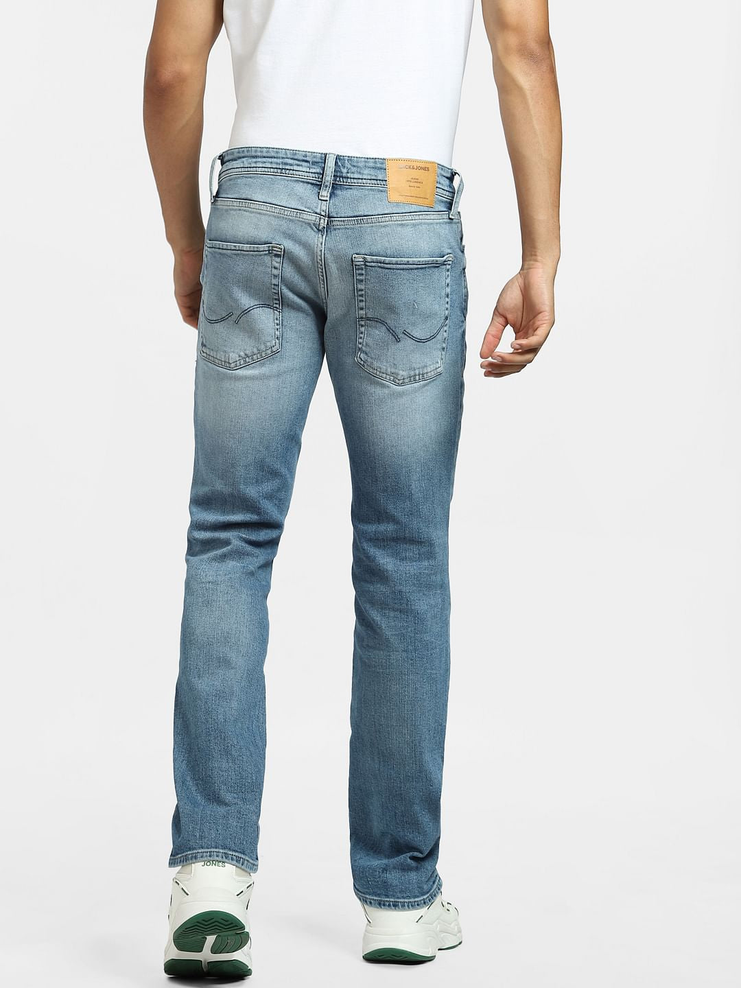 Light Blue Mid Rise Clark Regular Fit Jeans