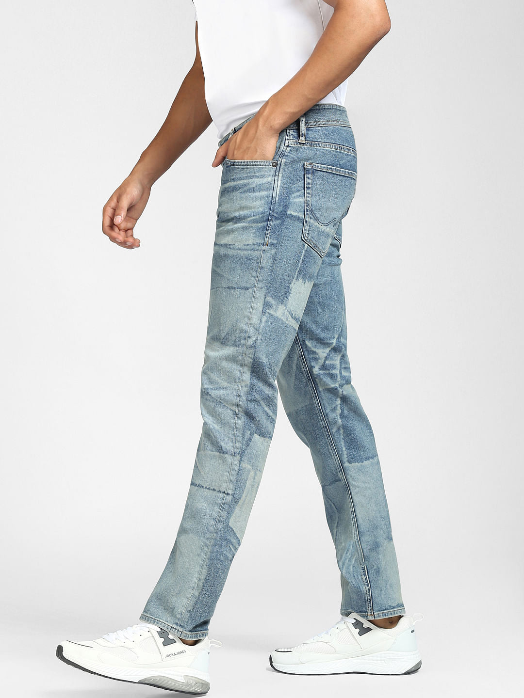 Blue Low Rise Glenn Slim Fit Jeans