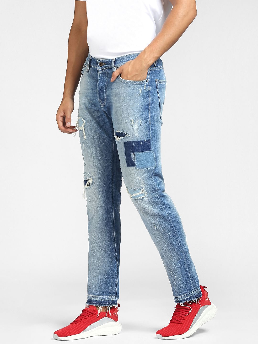 Blue Low Rise Glenn Slim Fit Jeans