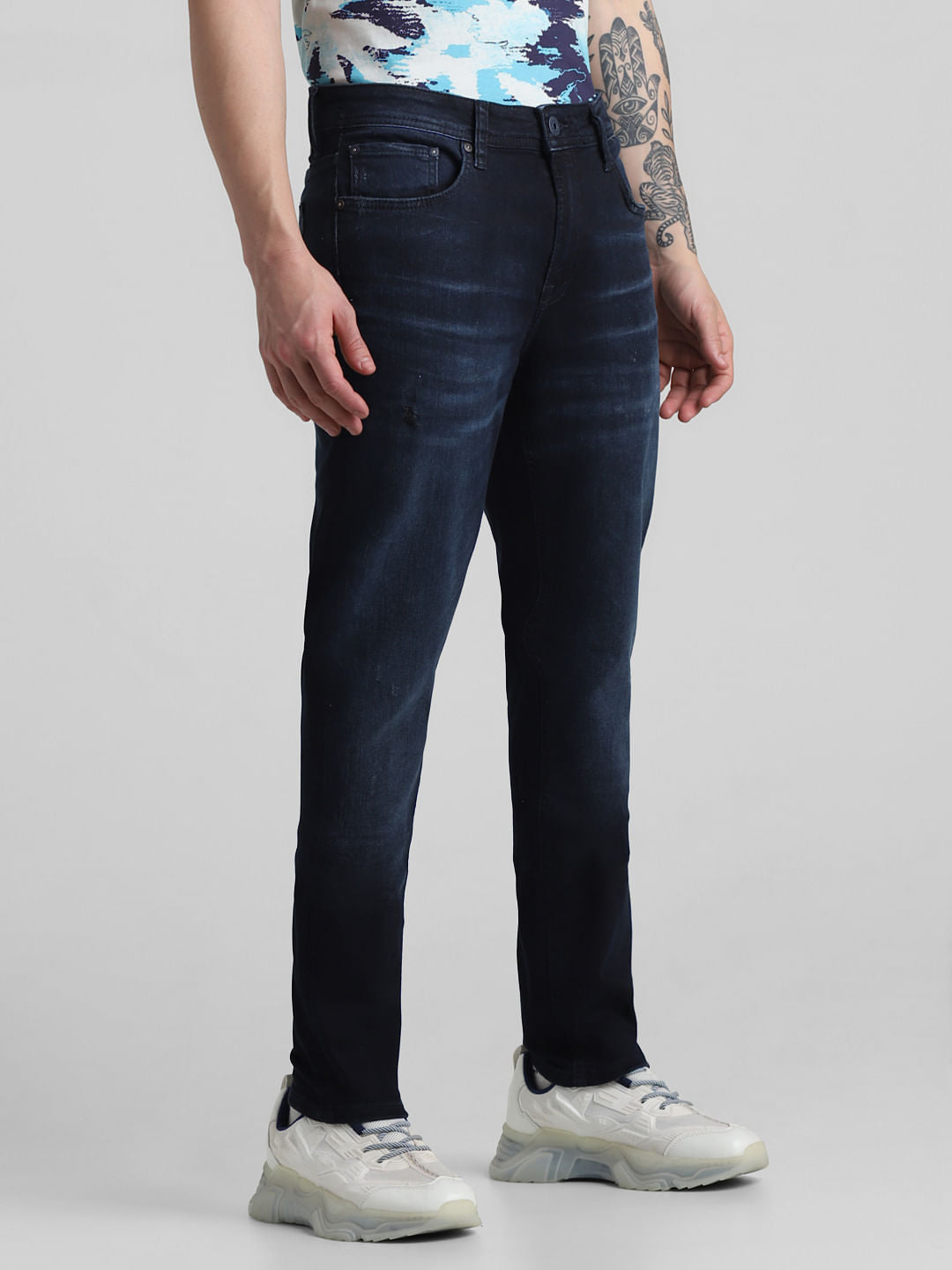 Dark Blue Low Rise Ben Skinny Fit Jeans