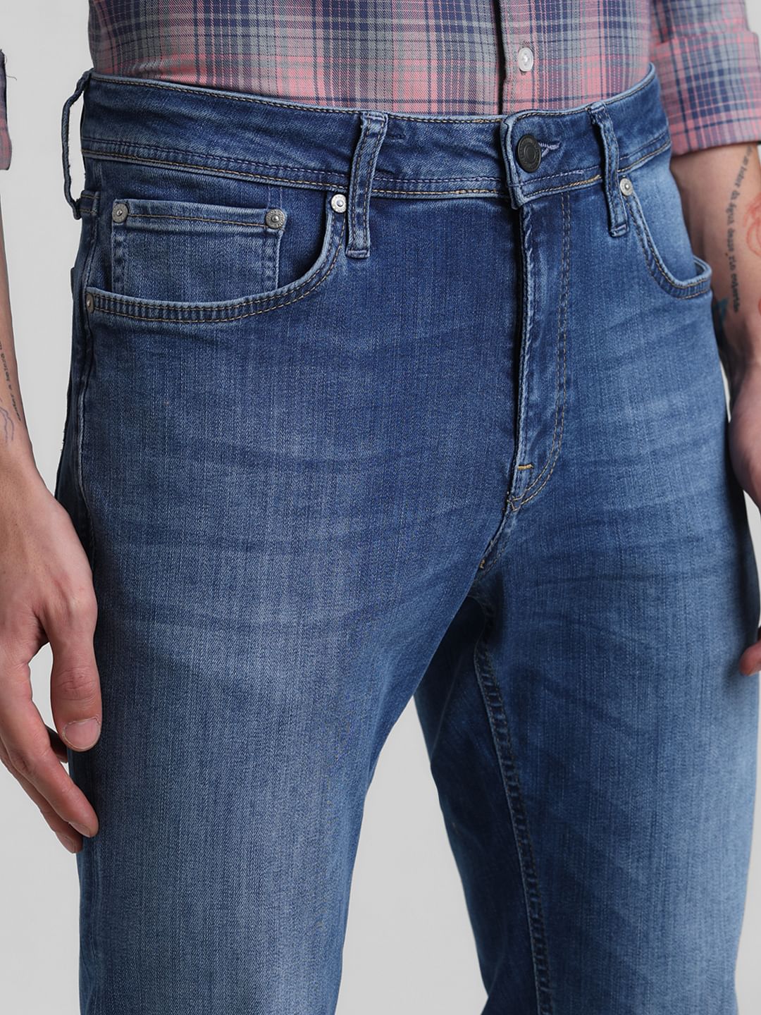 Blue Low Rise Ben Skinny Fit Jeans