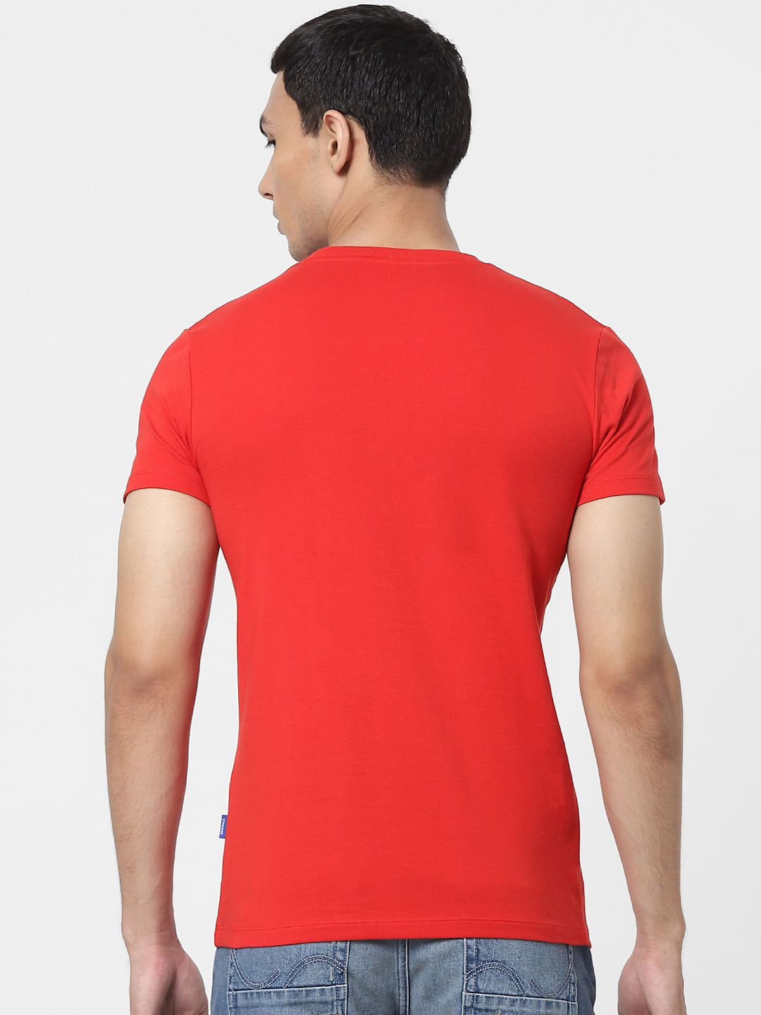 Red Graphic Print Crew Neck T-shirt