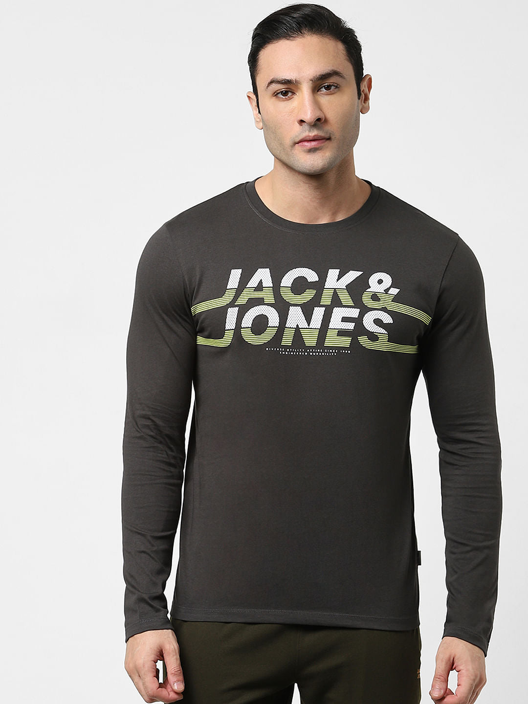Black Full Sleeves Crew Neck T-shirt