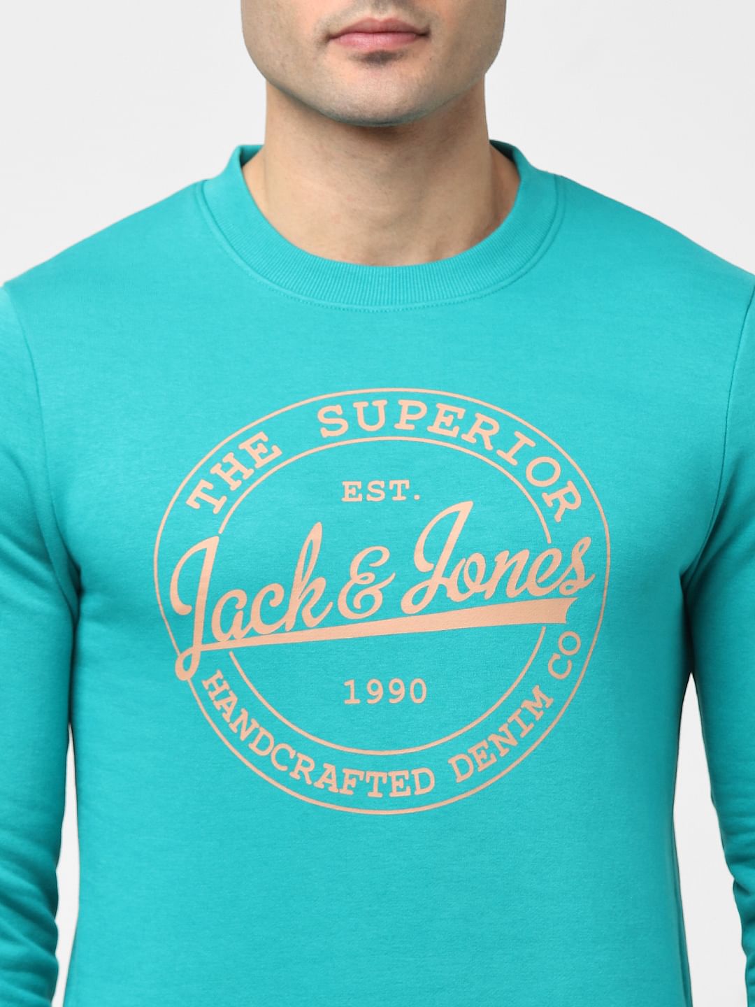 Blue Typographic Logo Sweatshirt