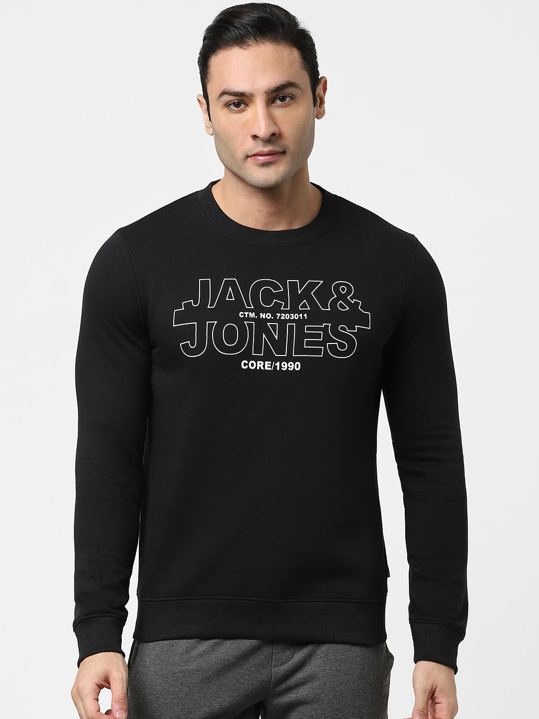 Black Logo Print Sweatshirt