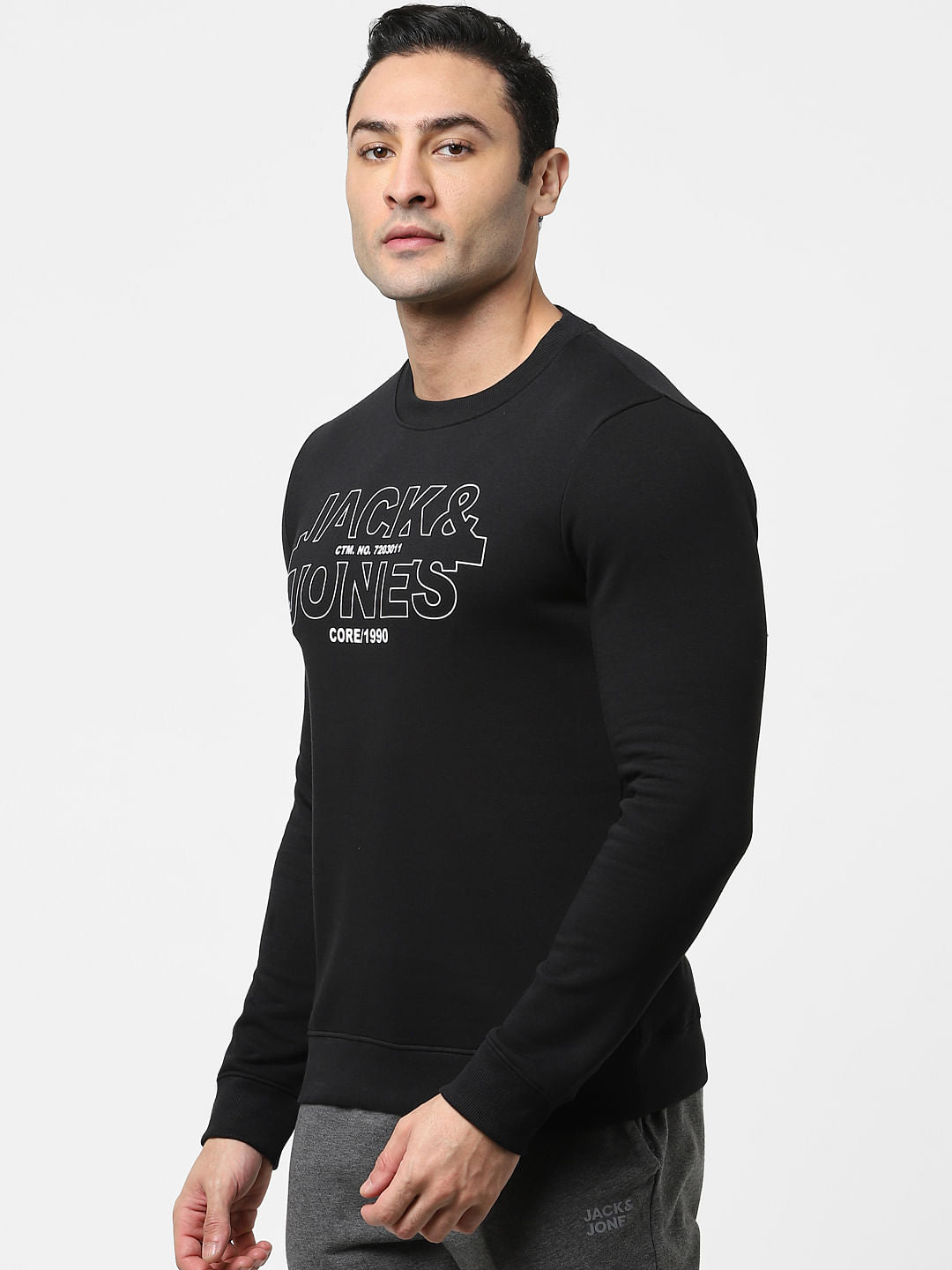 Black Logo Print Sweatshirt