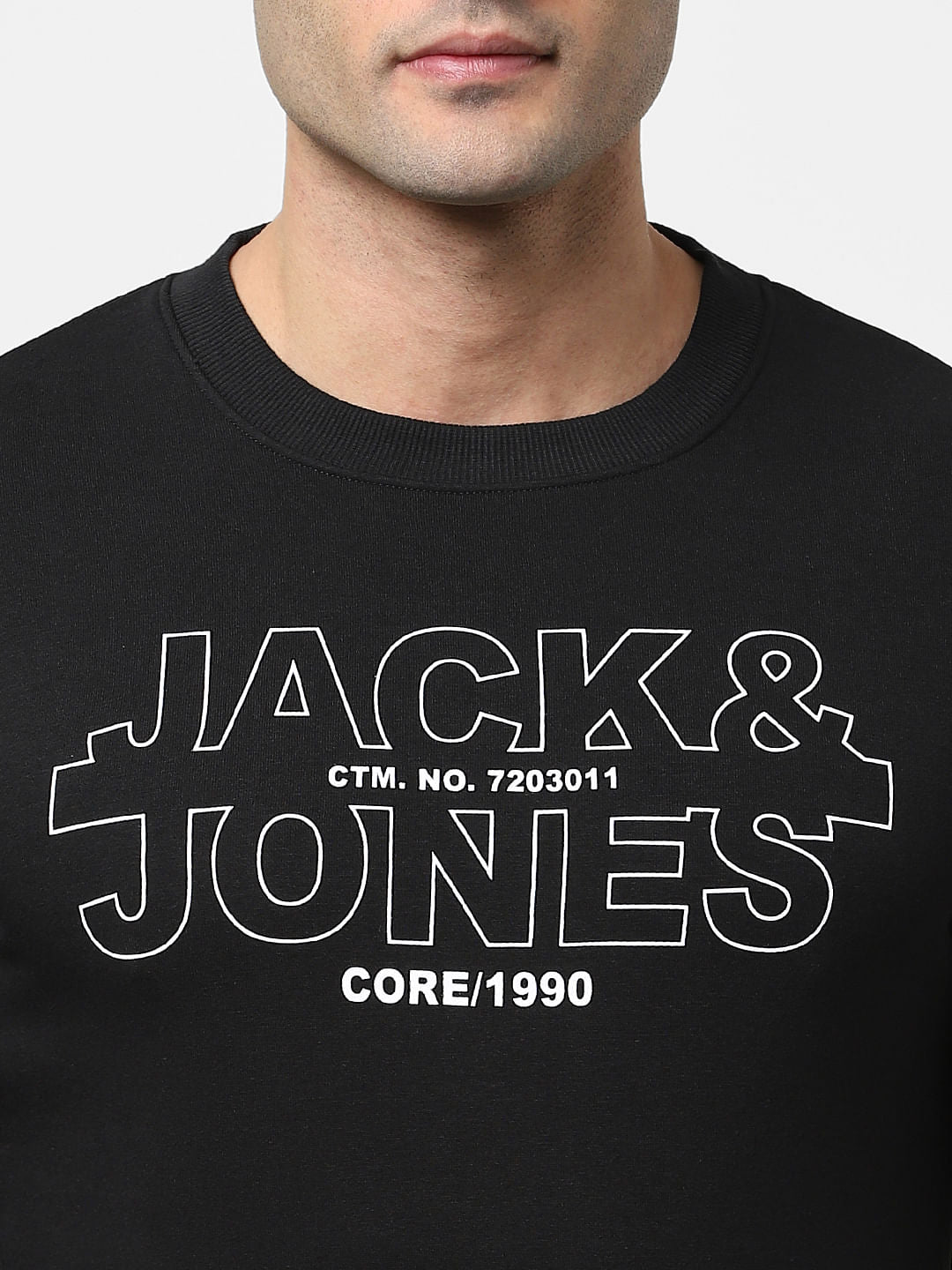 Black Logo Print Sweatshirt
