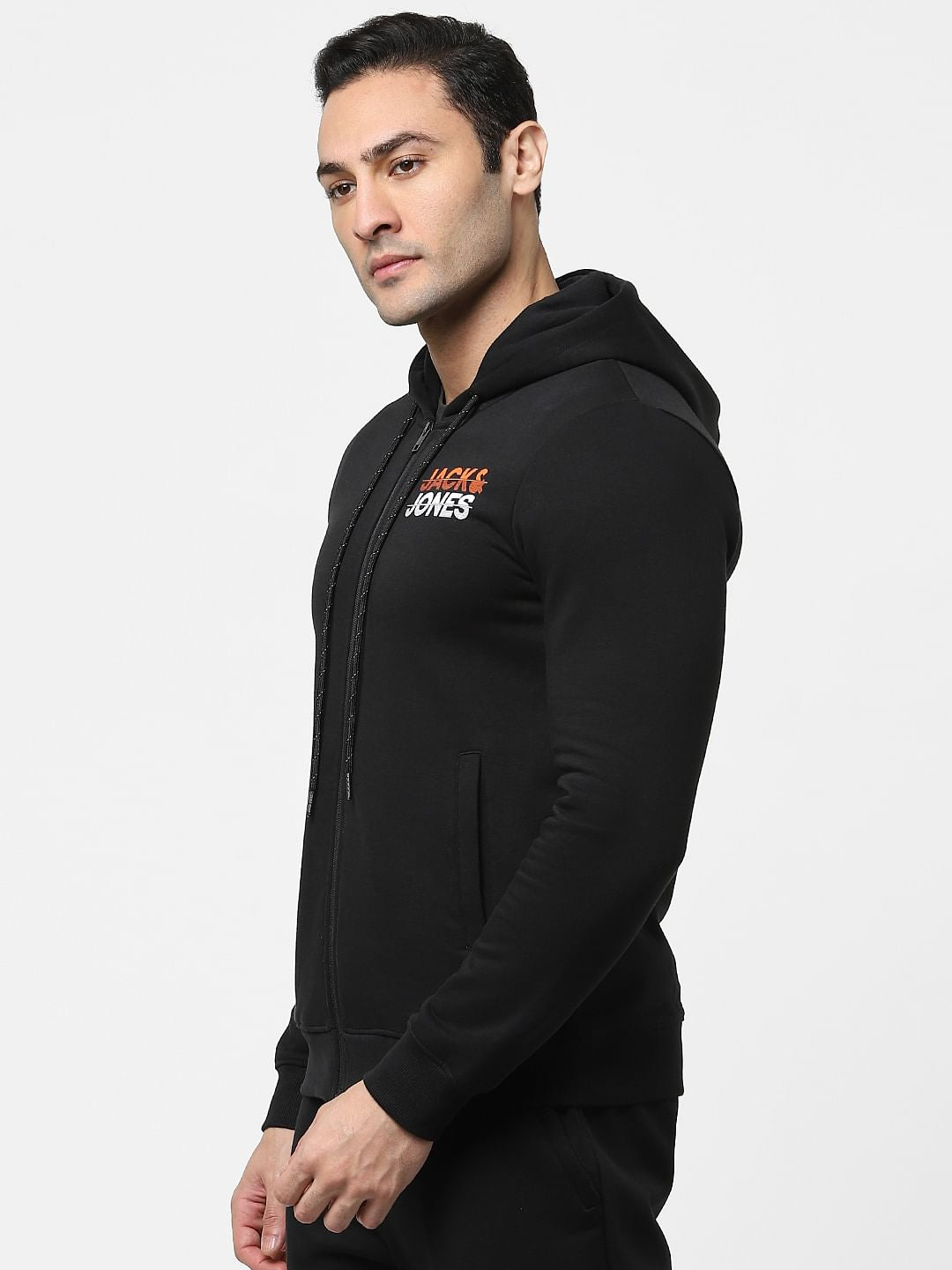 Black Zip-Up Co-ord Sweatshirt
