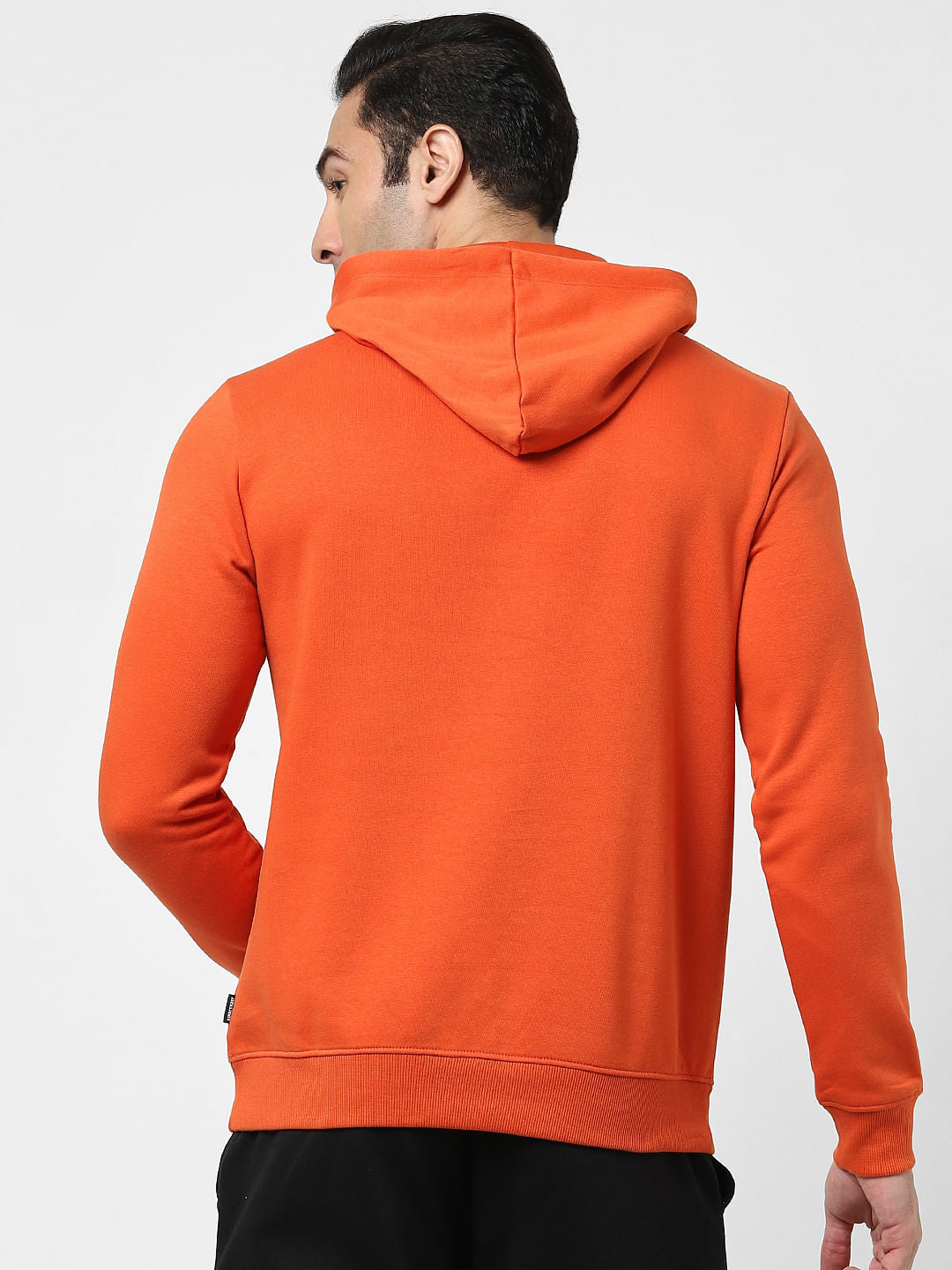 Red Typographic Logo Hooded Sweatshirt