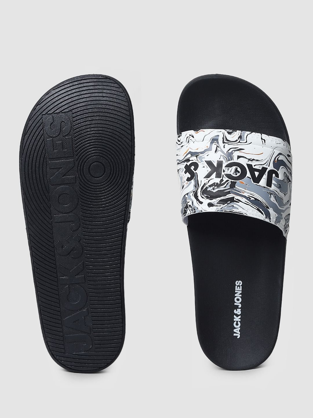 Black Abstract Print Sliders