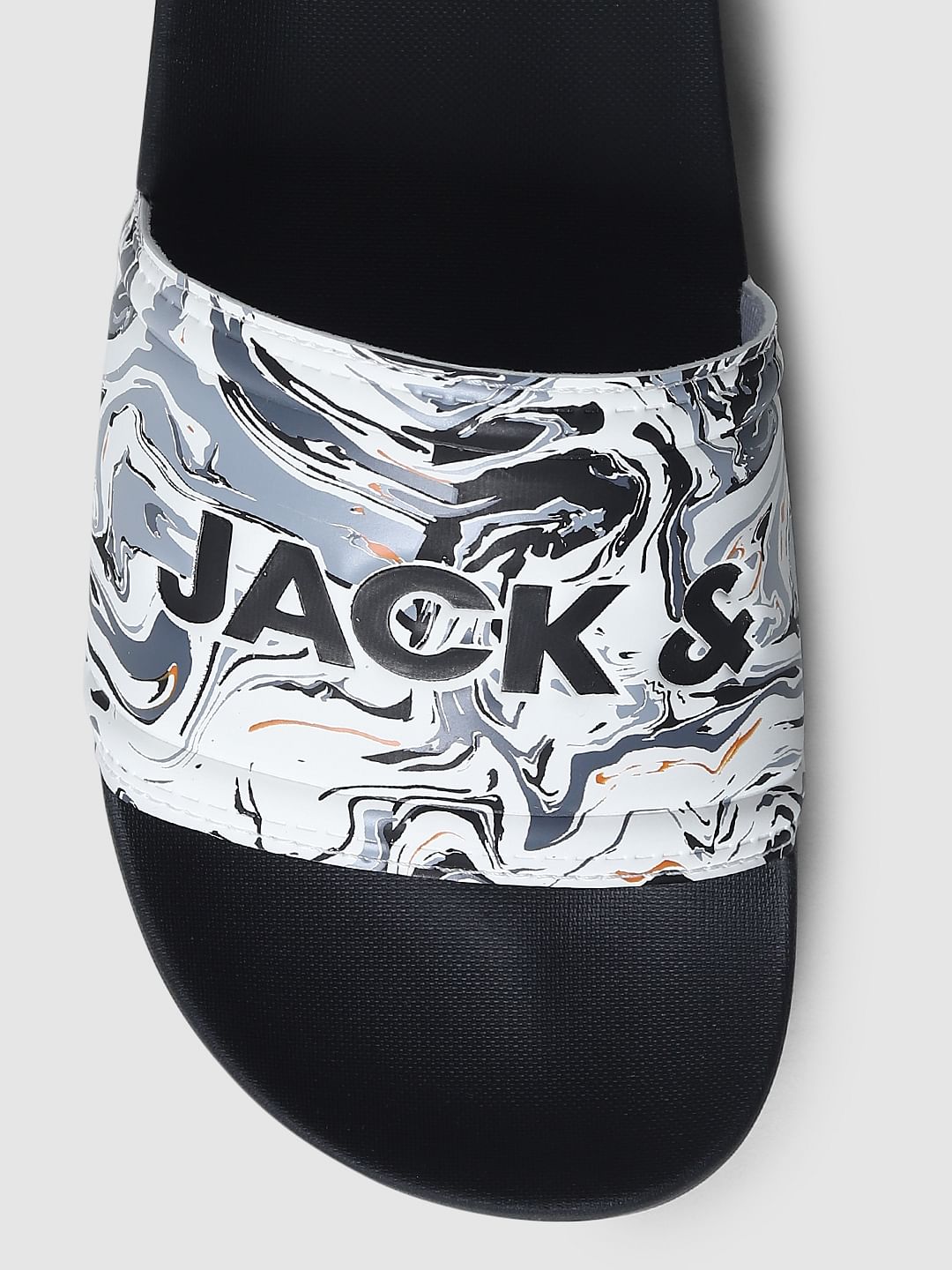 Black Abstract Print Sliders