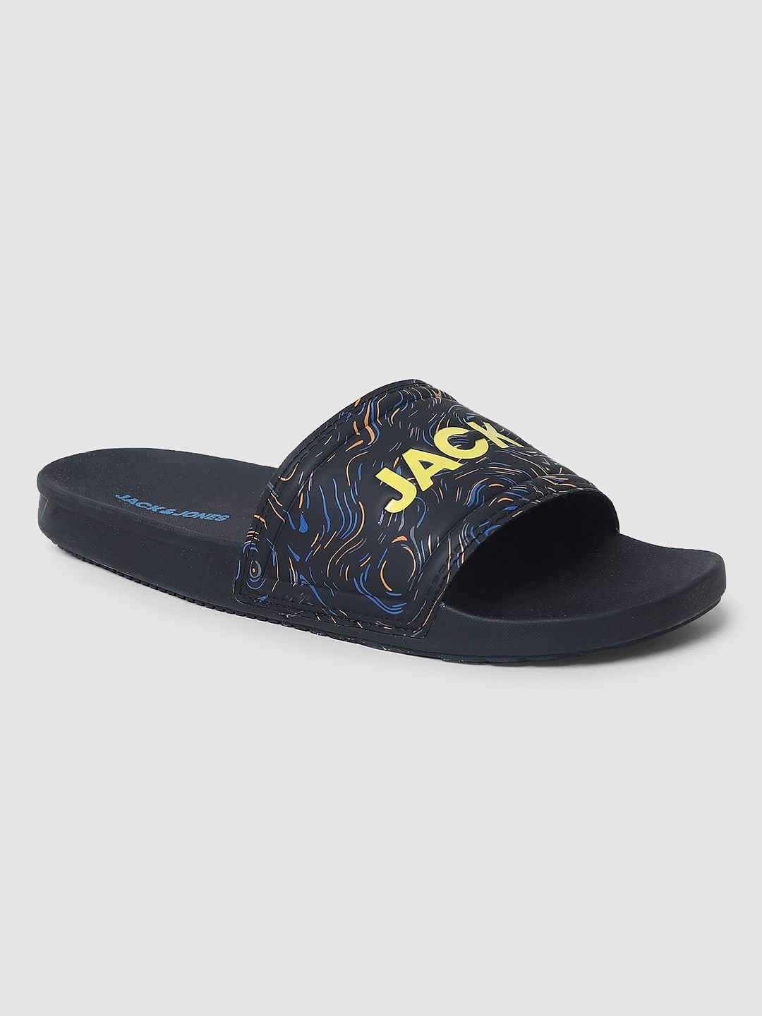 Black Abstract Print Sliders