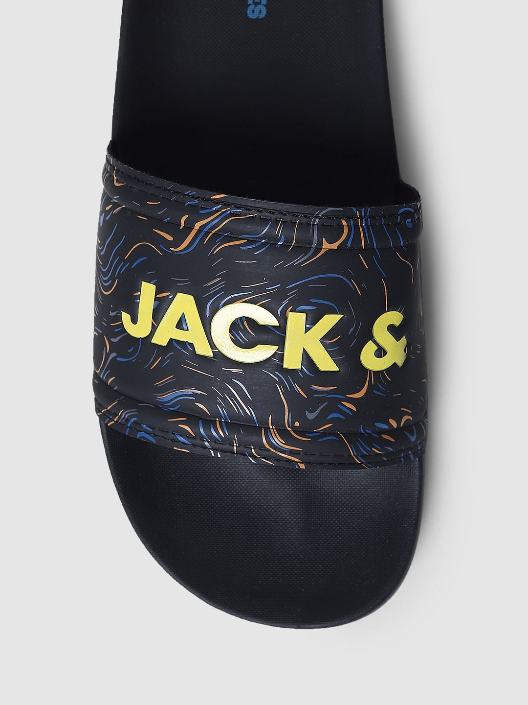 Black Abstract Print Sliders