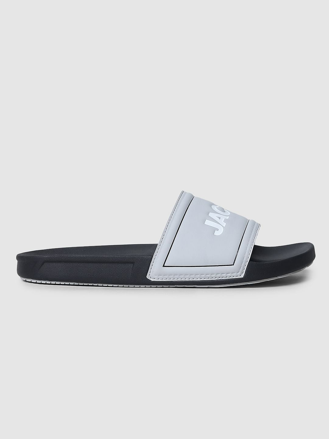 Navy Blue Logo Print Sliders