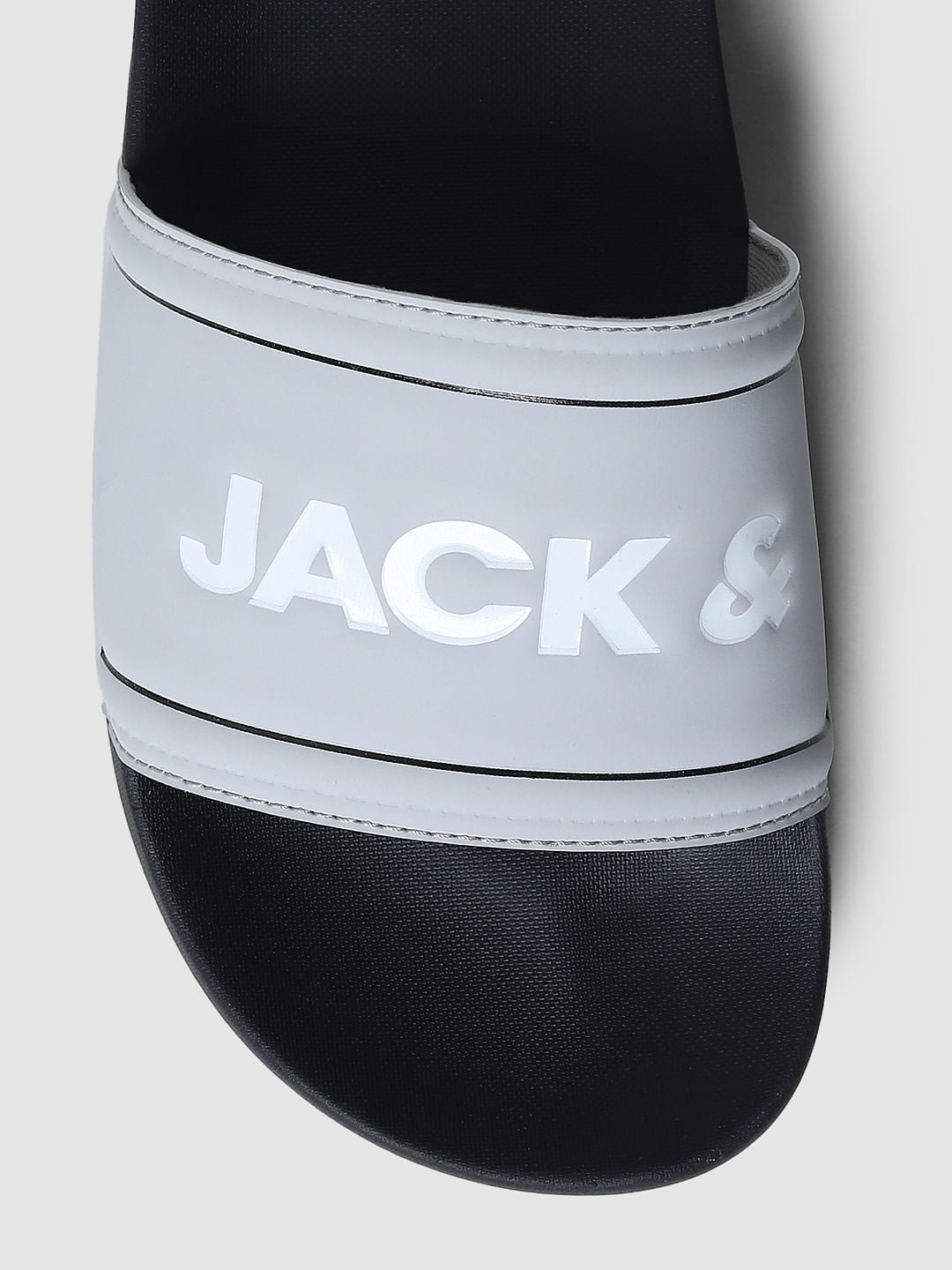 Navy Blue Logo Print Sliders