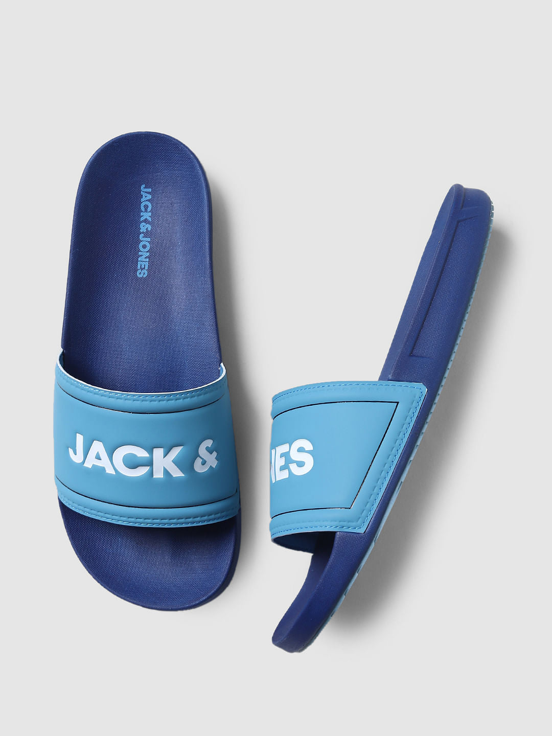 Blue Logo Print Sliders